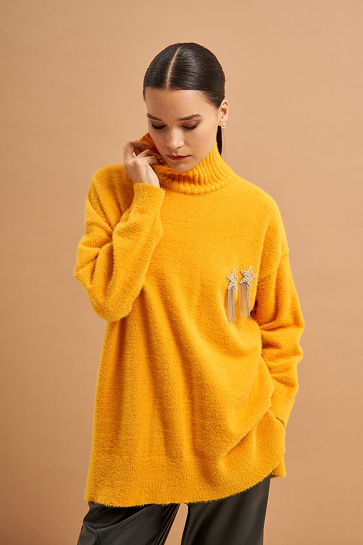 Yellow angora clearance sweater