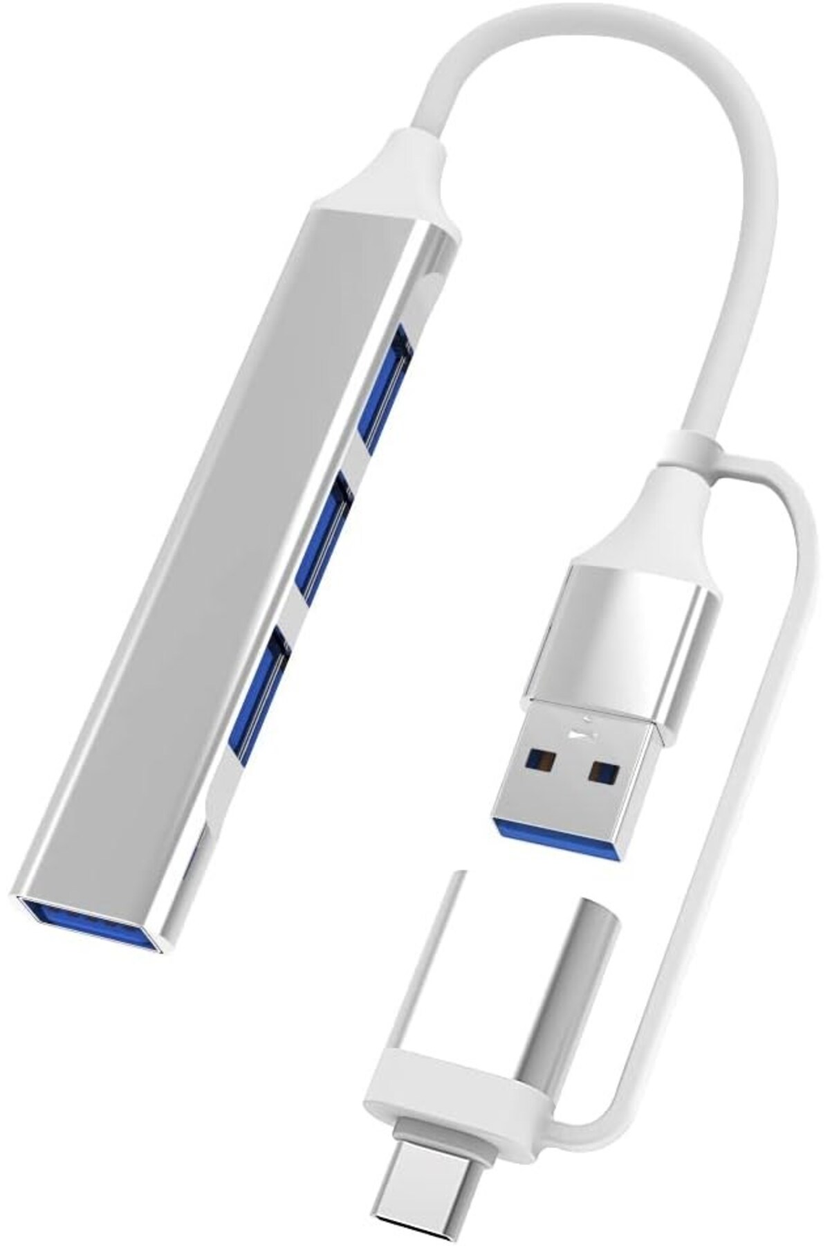 Velliw Type C - USB 1X 3.0 Hub 4 Bağlantı Noktalı USB Çoklayıcı 4'ü 1 Arada Bağlantı İstasyonu