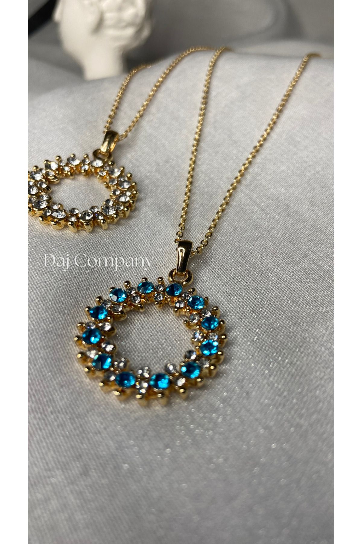 Daj Company Steel Necklace Blue Stylish night Trendyol