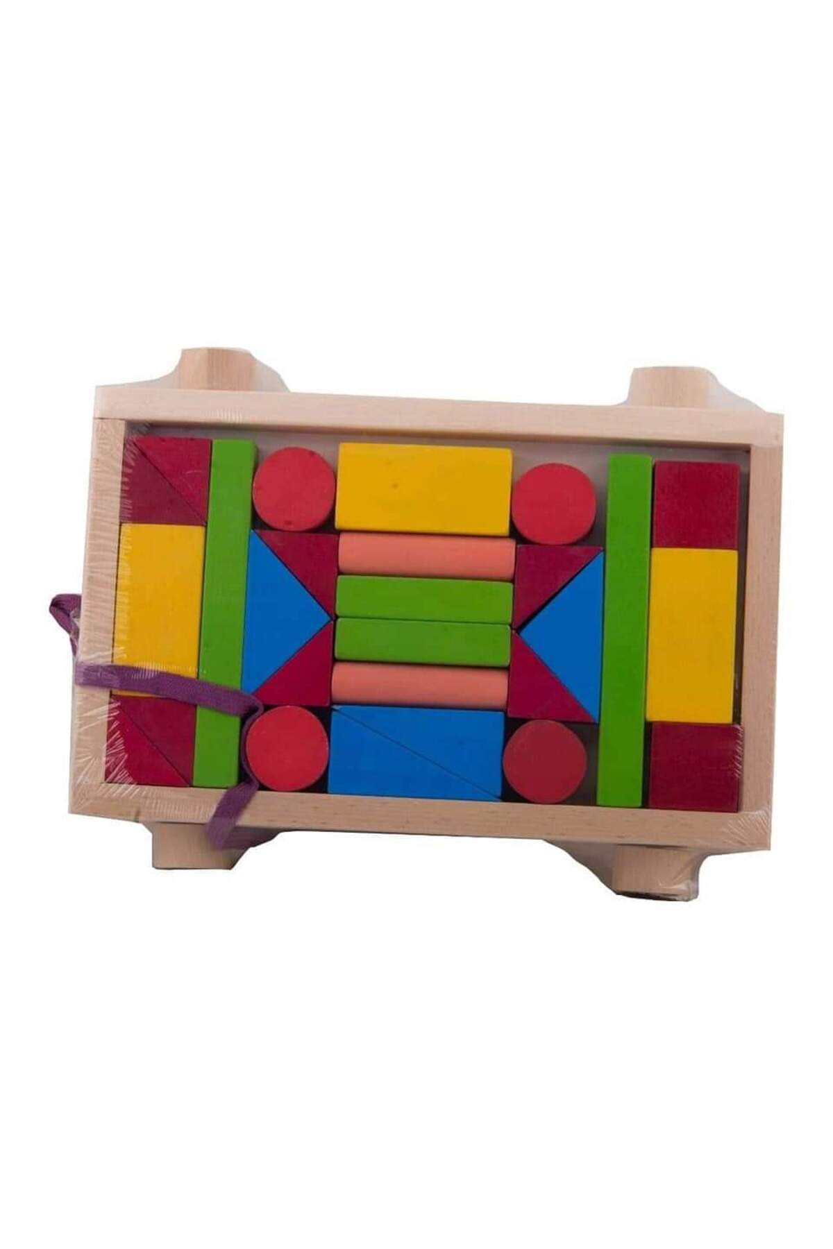 Toy Oyuncak Okul Öncesi Arabalı Blok Anaokulu Montessori Kavram Oyuncak Geometrik Şekiller Renkli Eğitim Blokları fotoğrafı 3 (önizleme)