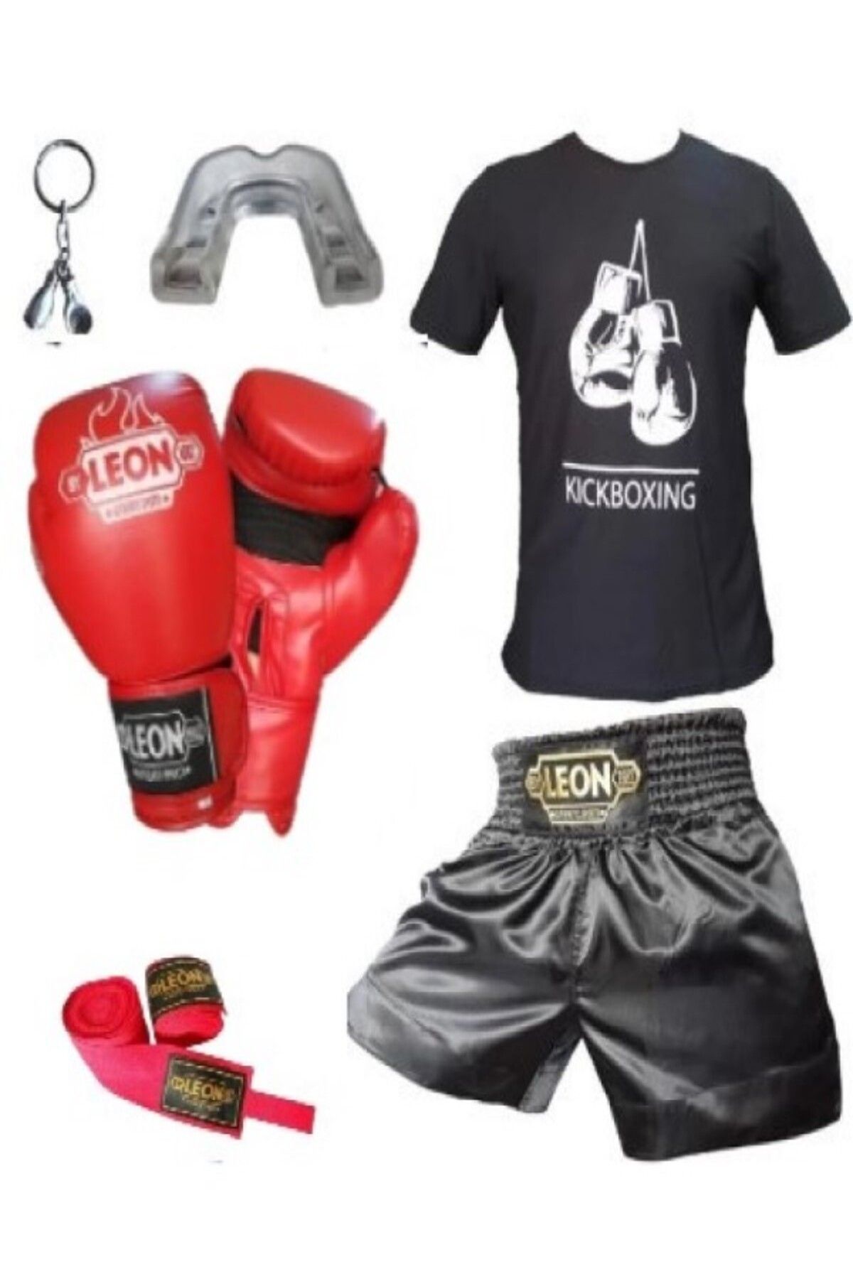تجهیزات بوکس مشکی Glder Ground Kick Boxing Thirt Bandage Tetithing Set L 7071 By Leon 1982