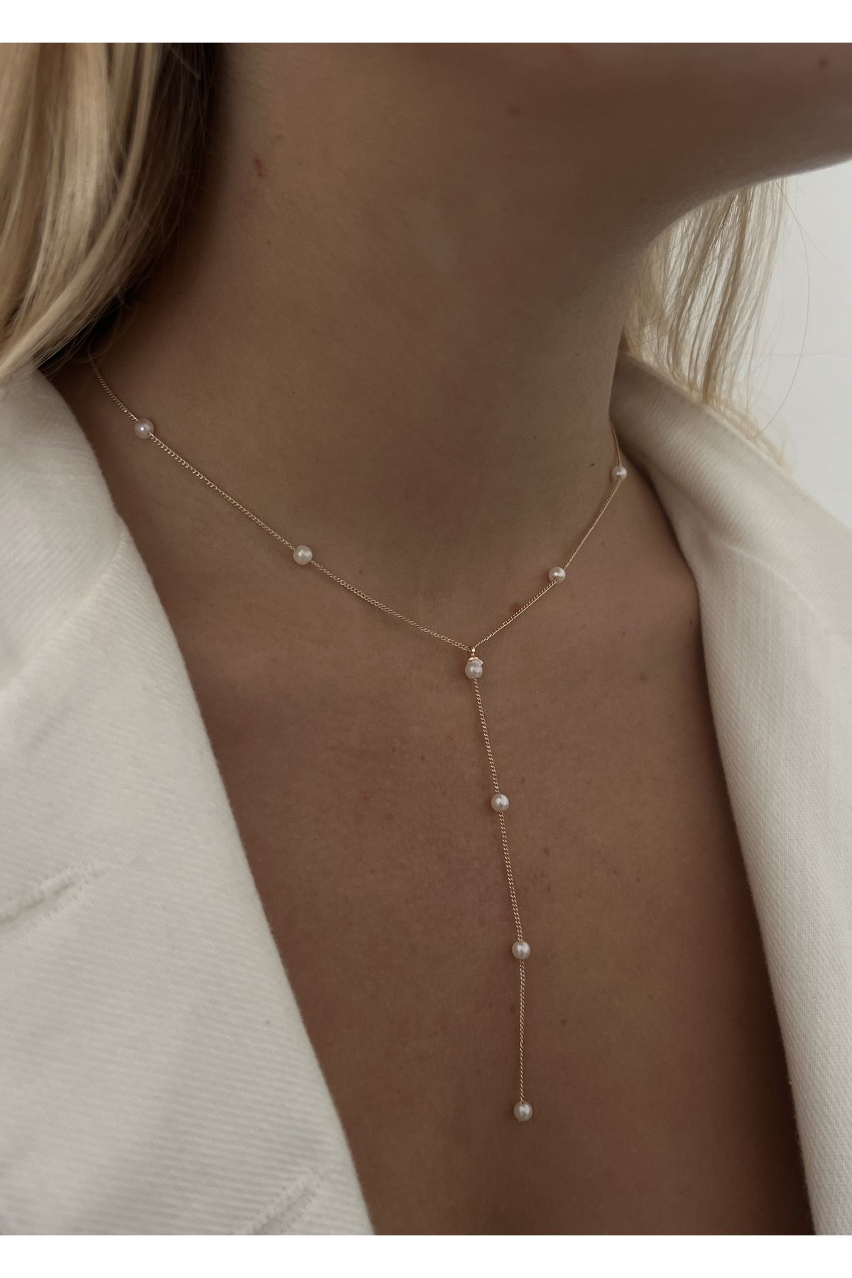 KİLİGİSTANBUL-ARYA PEARL LOW-COLLETED NECKLACE 1