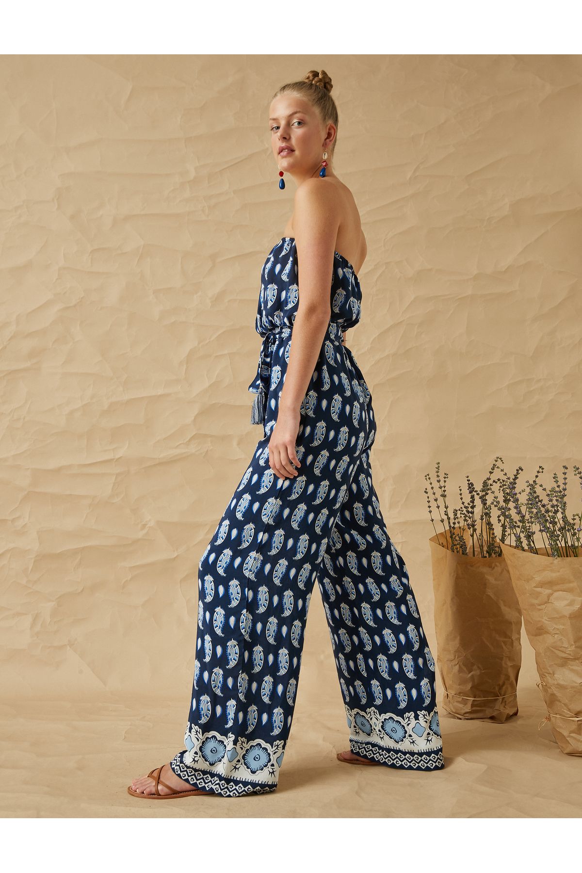 Strapless hotsell cotton jumpsuit