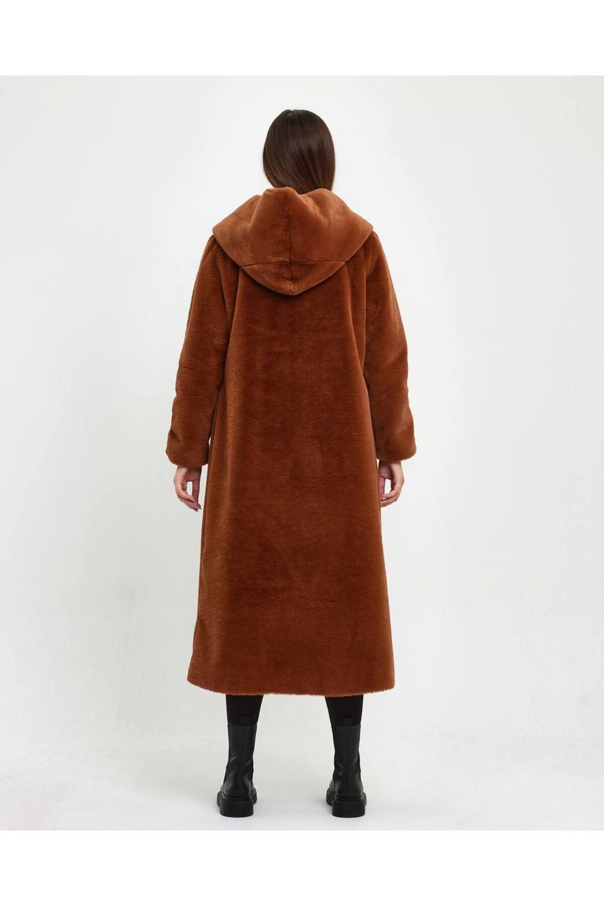 Long plush coat sale