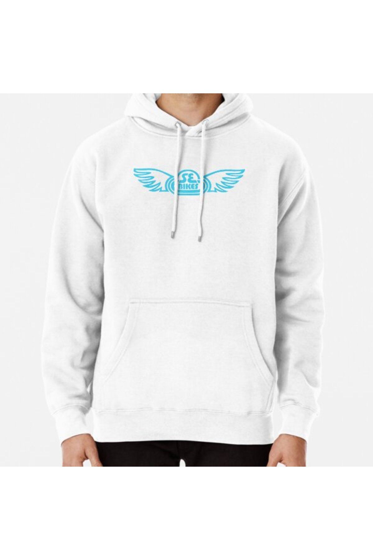 ZOKAWEAR Se Bikes Baby Blue Wing Classic T Shirt.png White Hooded