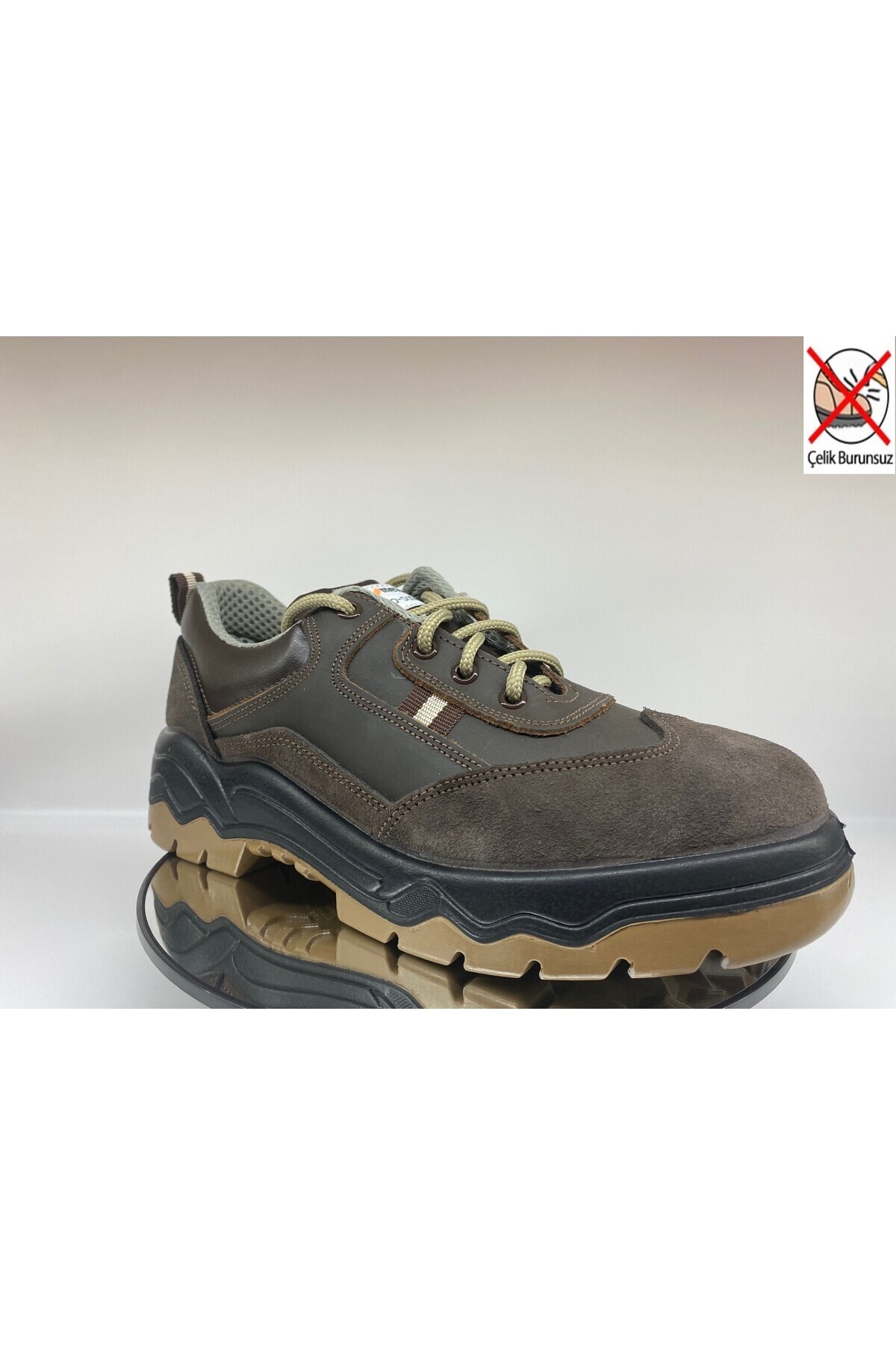 Mekap Panama 201-03 O2 100% Grey Leather Unsteeled Winter Lightweight Comfortable Src Double Sole Work Shoes
