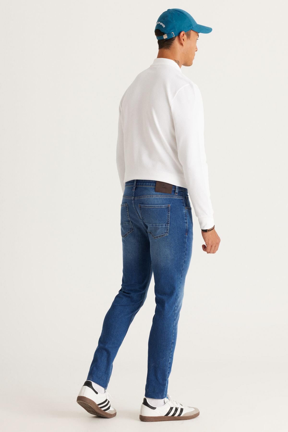 AC&Co / Altınyıldız Classics شلوار جین فلکسیبل پنبه ای مردانه آبی سرمه فوق العاده باریک مناسب