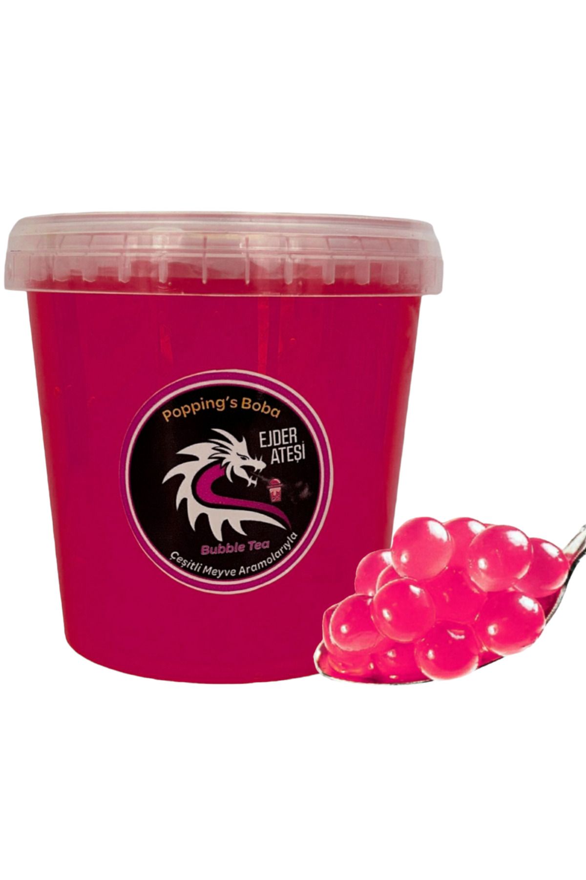 Ejder meyvesi Aromalı Bubble Tea İncileri 2,5 Kg.-Popping Boba -Bubble Tea -Tapyoka