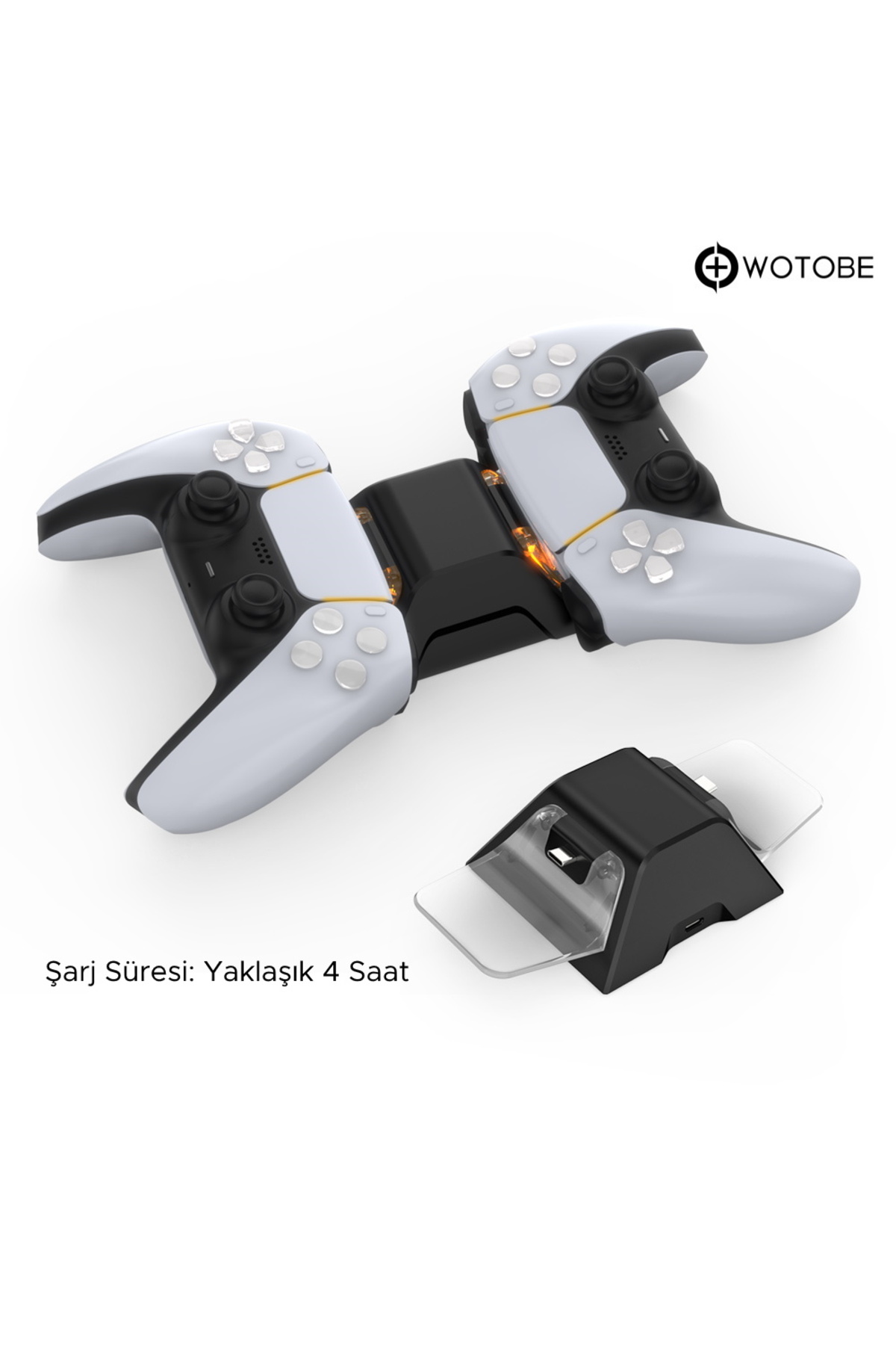 Işıklı Playstation 5 Dualsense Oyun Kolu Şarj Istasyonu 4