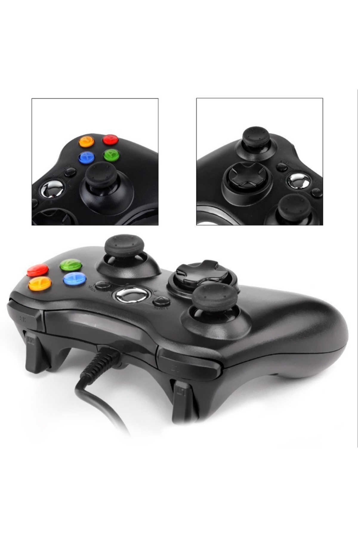 Xbox 360 Uyumlu Titreşimli Kablolu Analog Oyun Kolu 4