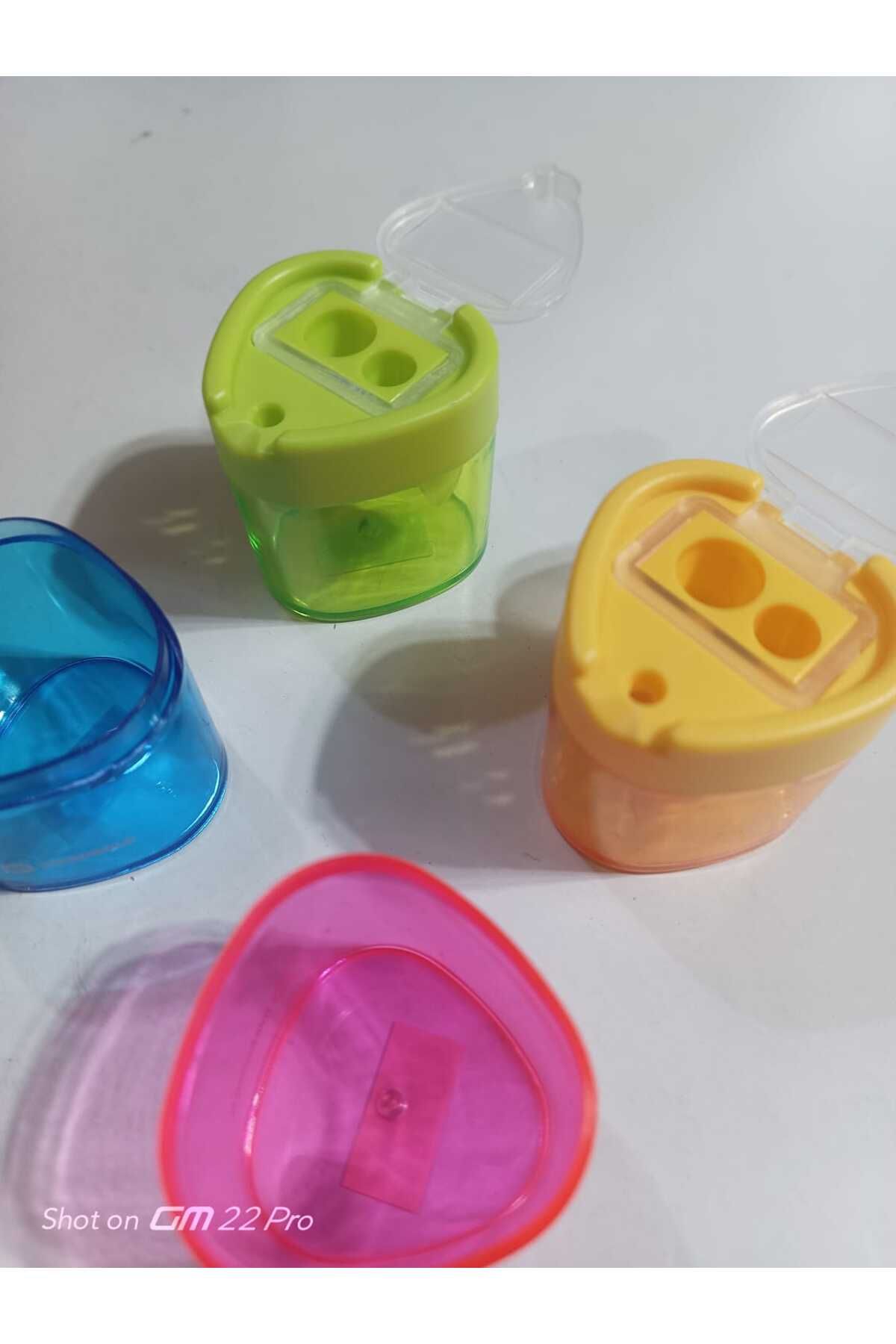 Mikro-Large Chamber Pencil Sharpener with Double Opener and Lid (4pcs) 5