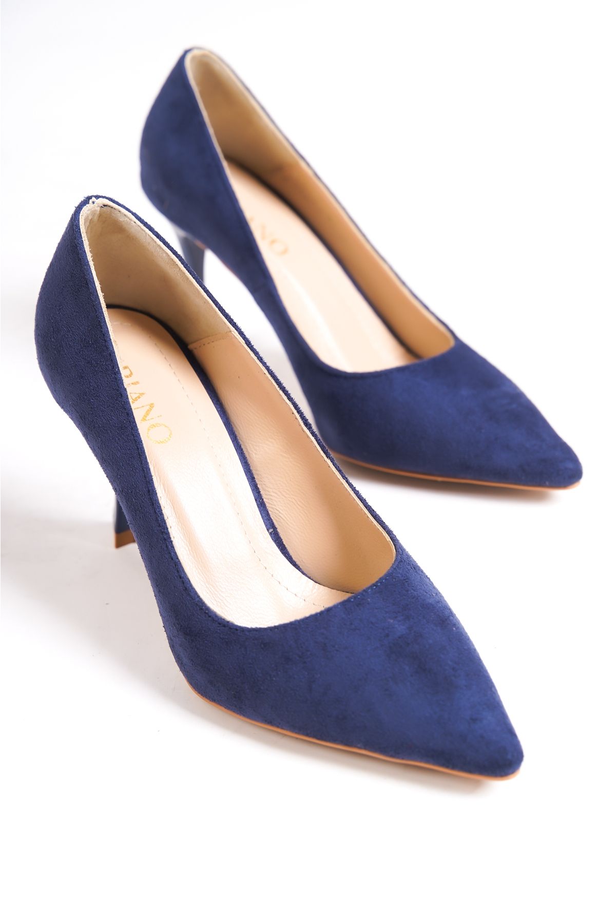 Dark blue suede heels store