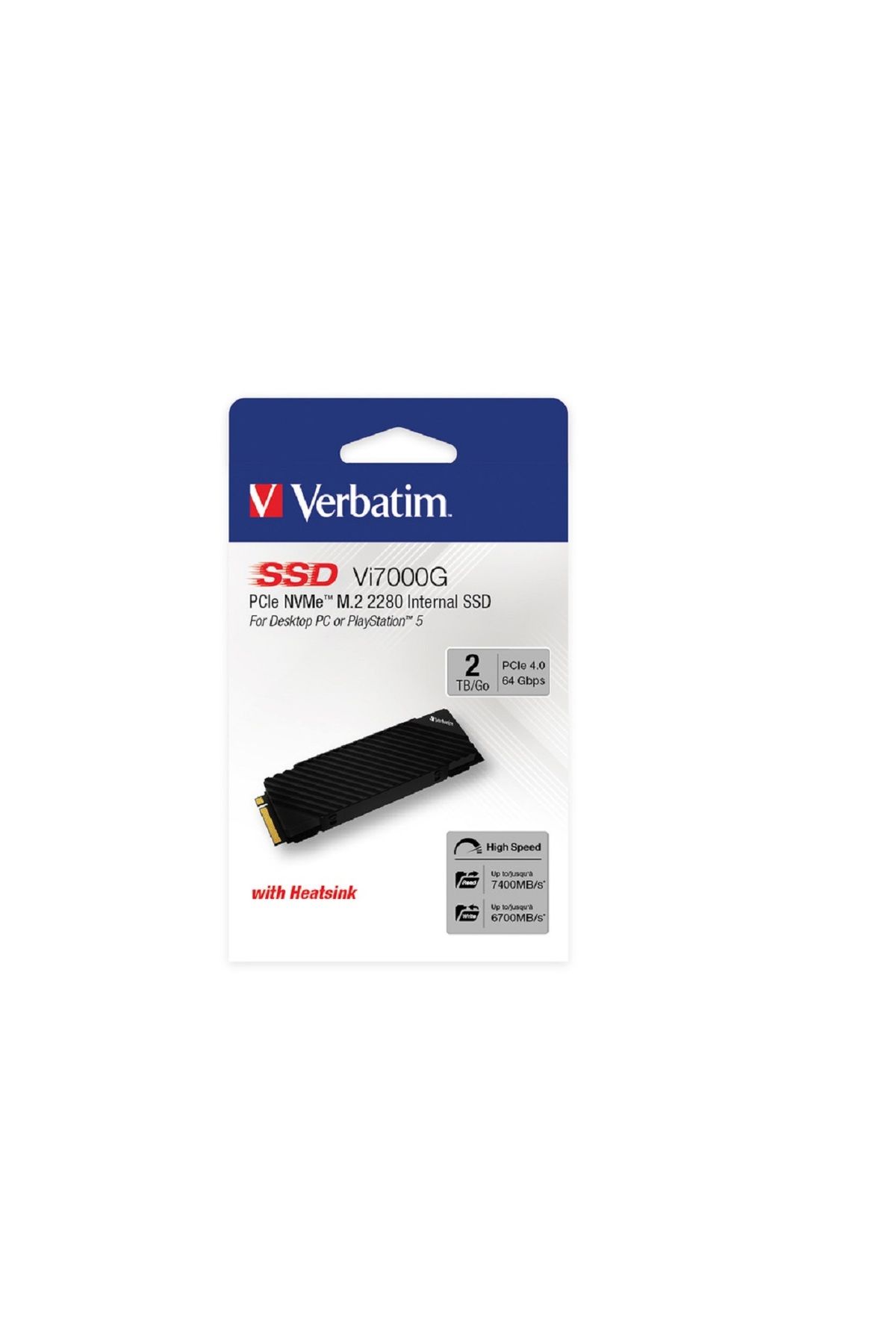 Verbatim 2tb Vı7000g M.2 Nvme Pcıe Gen 4 Ssd (OKUMA 7000MB/SN. - YAZMA 6500MB/SN.)