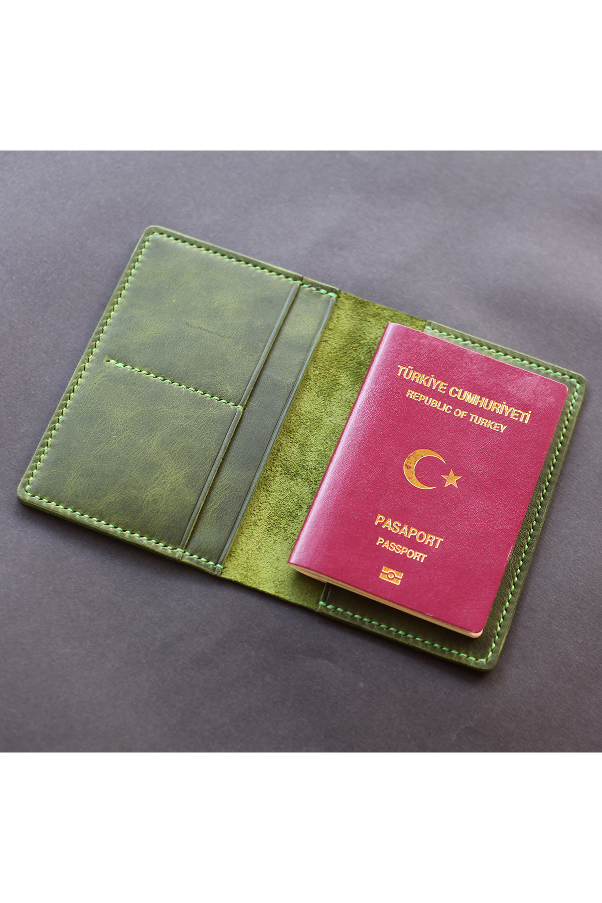 کیف پول مردانه سبز Çakıl Tasarım | TYC00601286193 اورجینال - تصویر 6