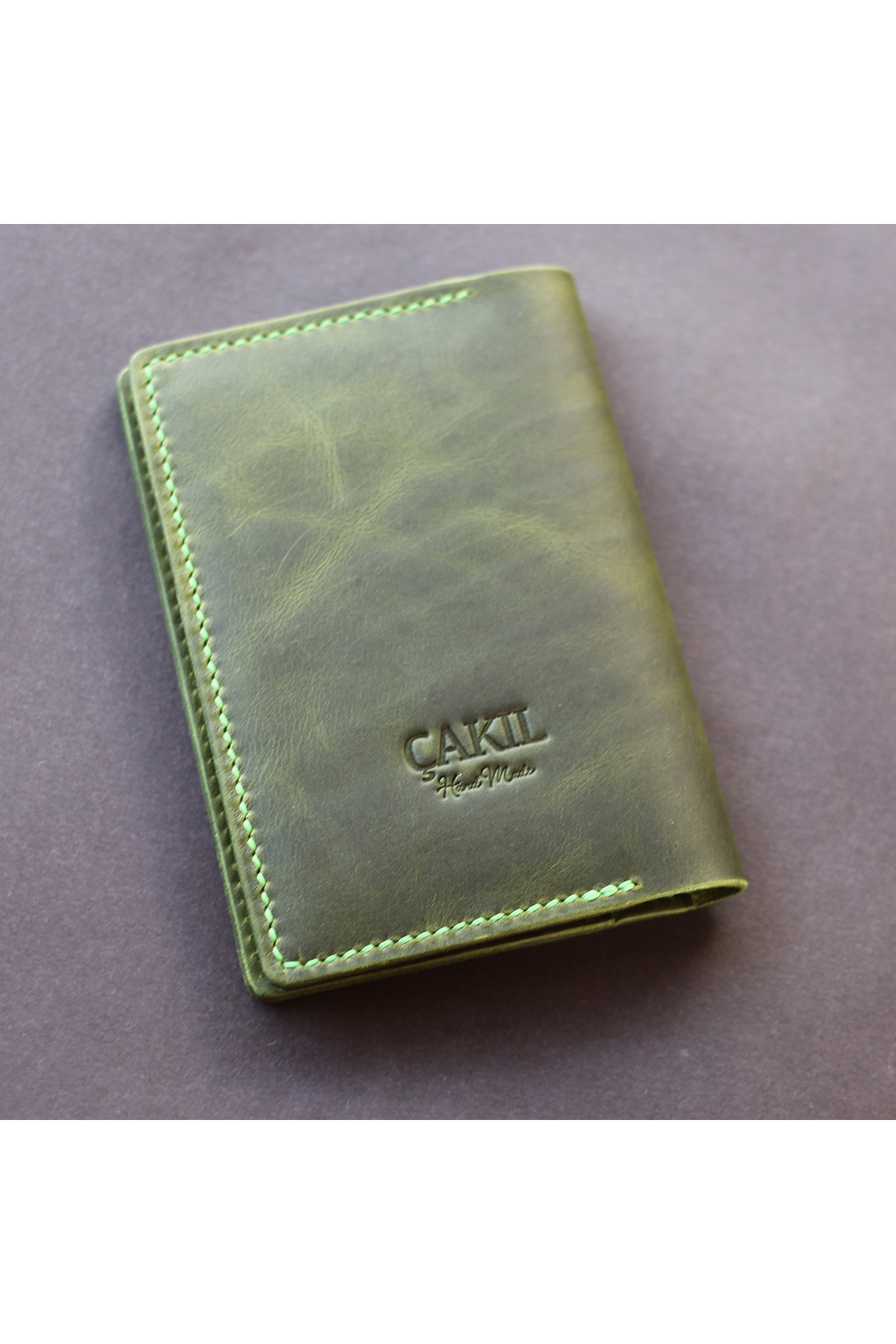 کیف پول مردانه سبز Çakıl Tasarım | TYC00601286193 اورجینال - تصویر 4