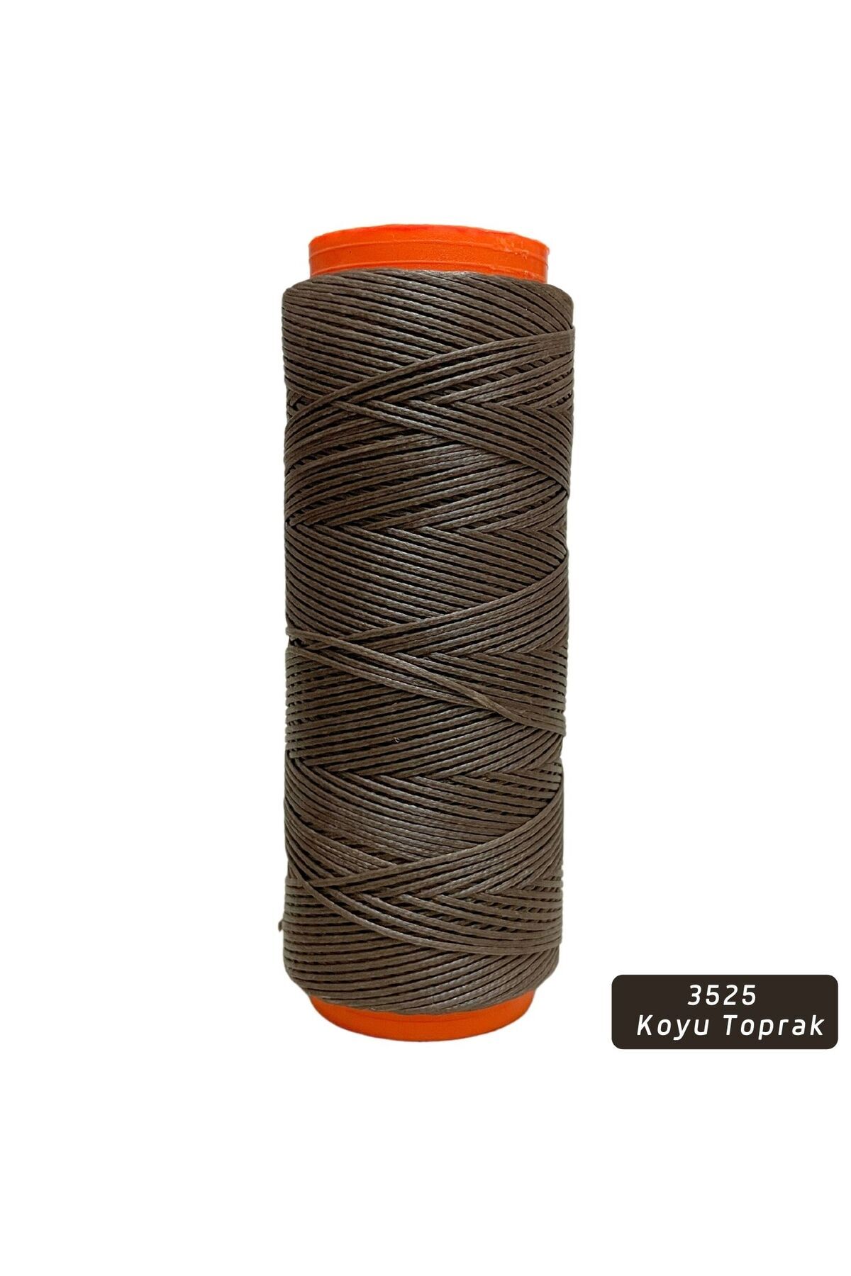 Waxed Yarn 0.8 Mm-100 Mt Waxed Yarn Jewelry Leather Hobby Saddle Yarn Bag Rope, Dark Earth