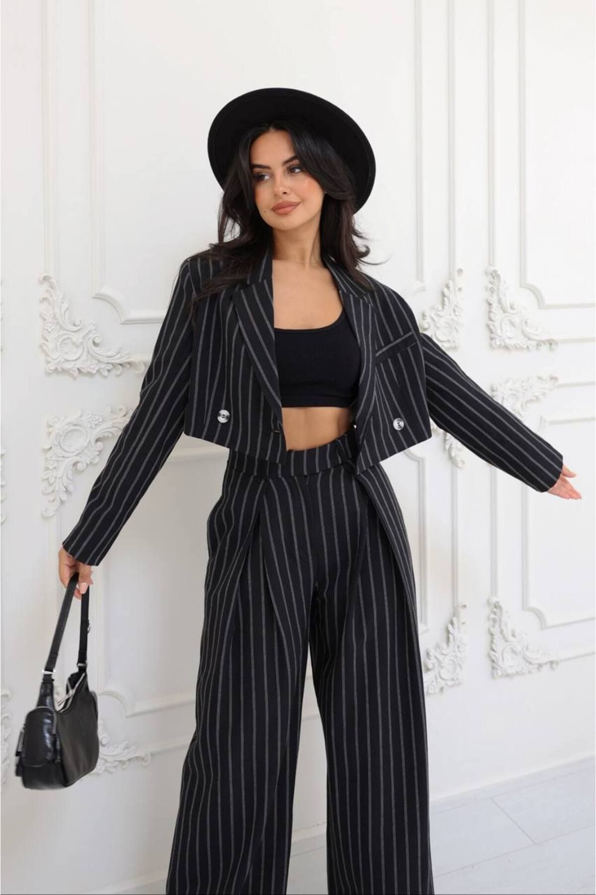 Striped discount palazzo suits