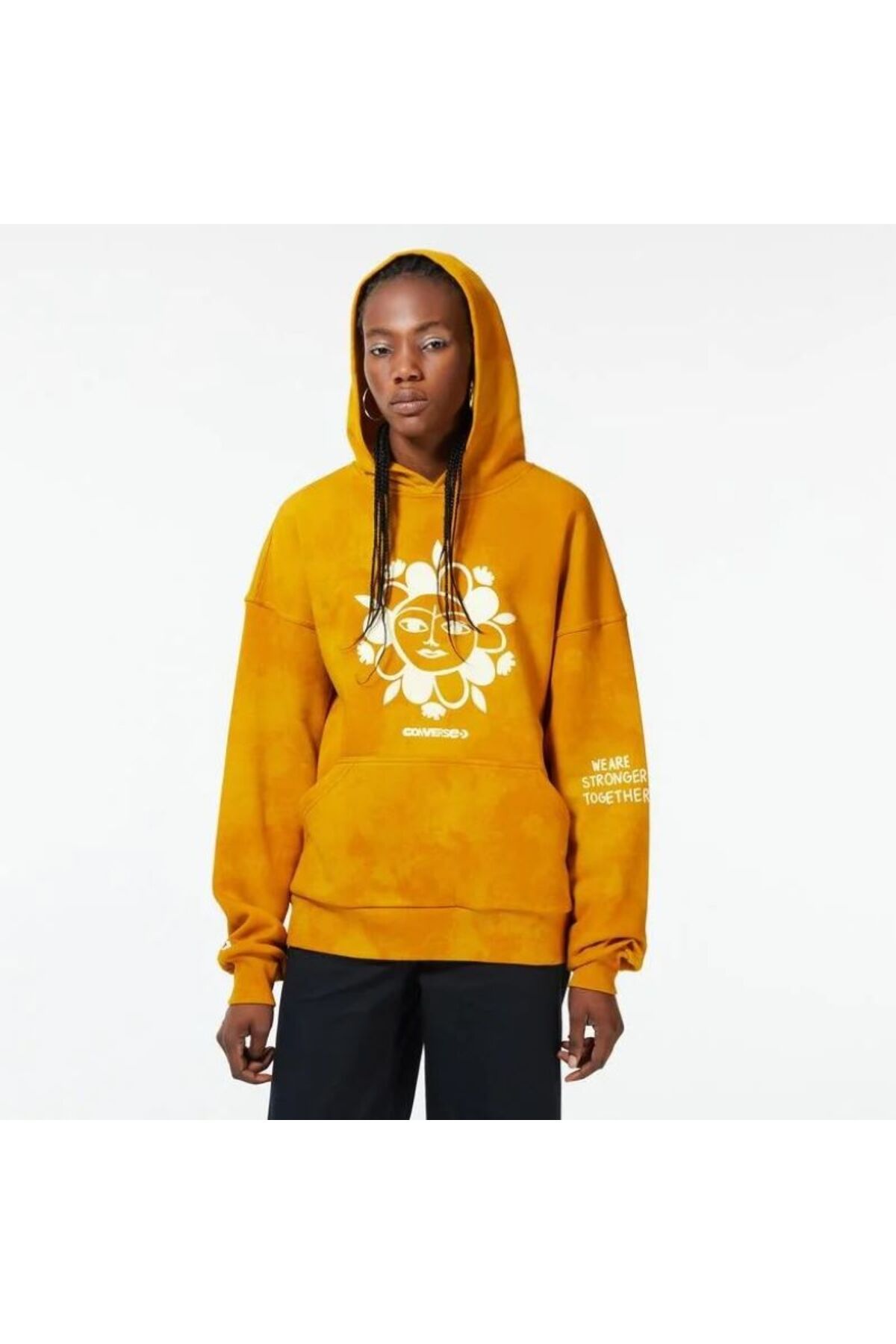 Converse Whm Oversized Goldtone Women s Yellow Sweatshirt 54cm