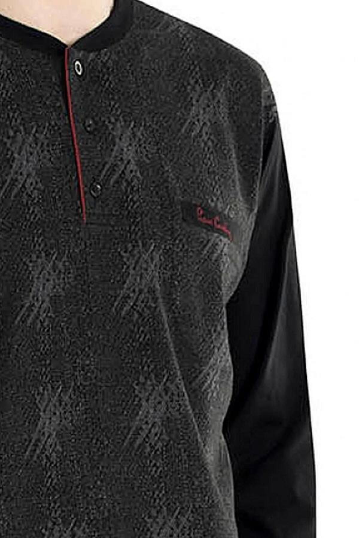 ست پیژامه چند رنگ مردانه ژاکارد CARDIN 6026 Pierre Cardin