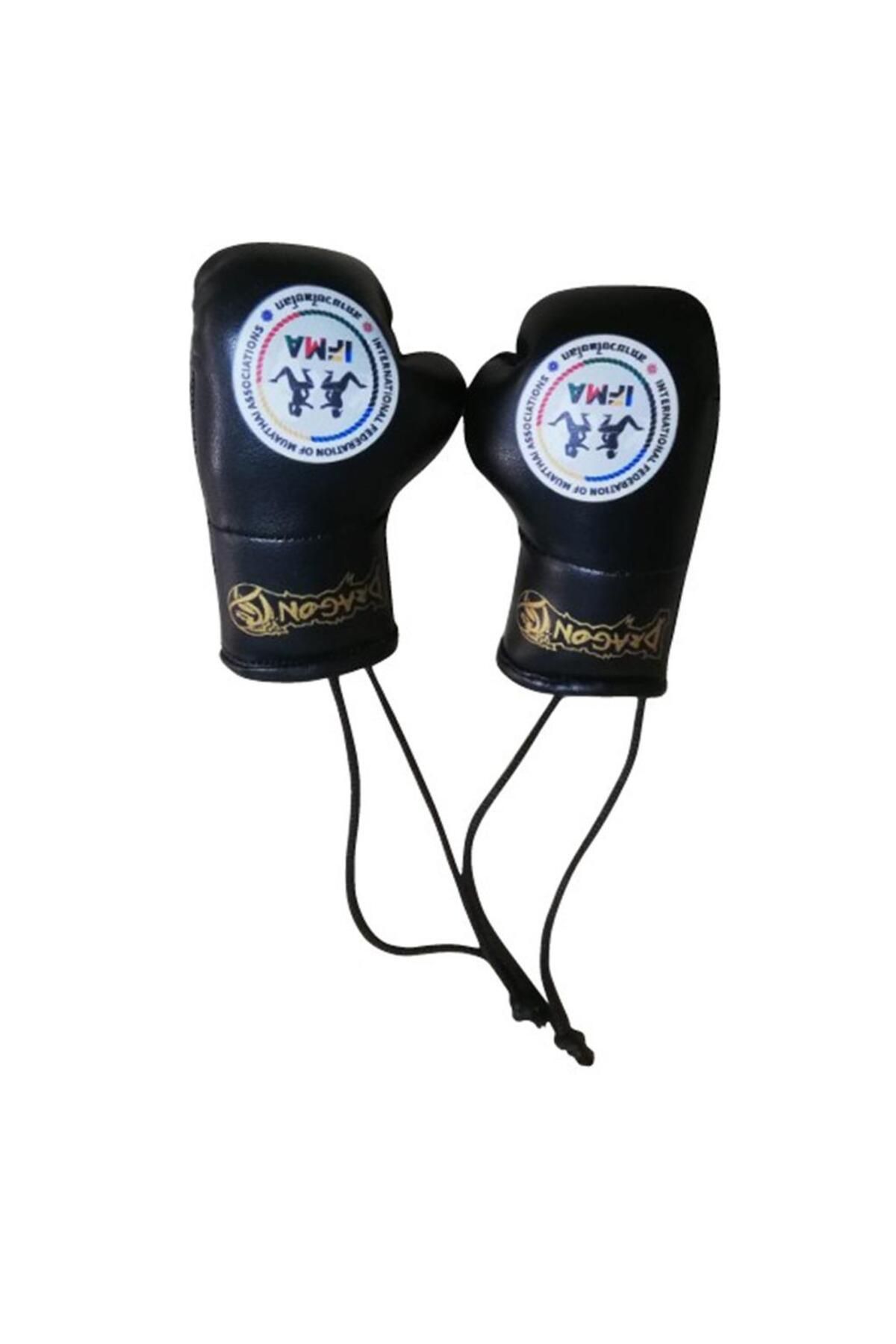 تجهیزات بوکس مشکی AC1347 Muay Thai Boxing دستکش Keychain Mascot Double Dragondo