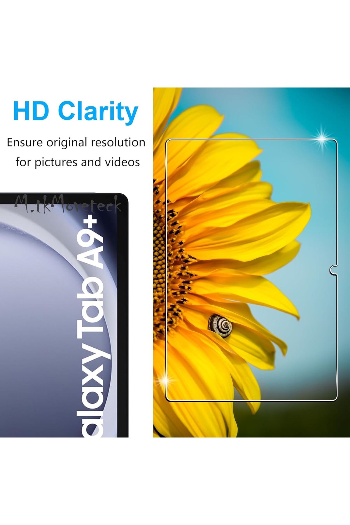 m.tk moveteck Samsung Galaxy Tab A9 Plus 11 inch Screen Protector  Transparent Glass Nano Flexible Shatterproof Screen Glass (Sm-X210) -  Trendyol