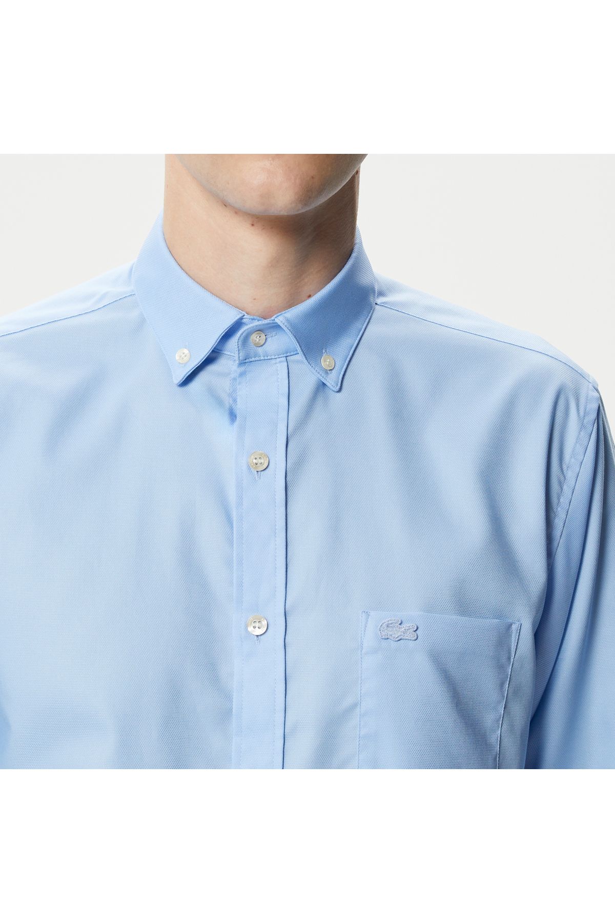 Lacoste پیراهن آبی دکمه ای مناسب مردانه