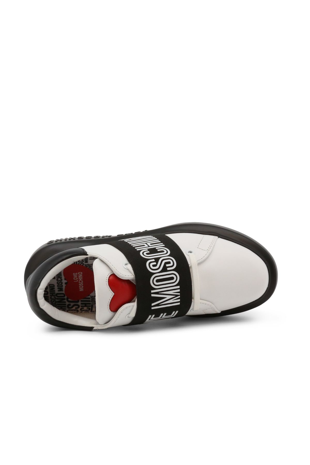 Moschino Sneakers White Black With Writings