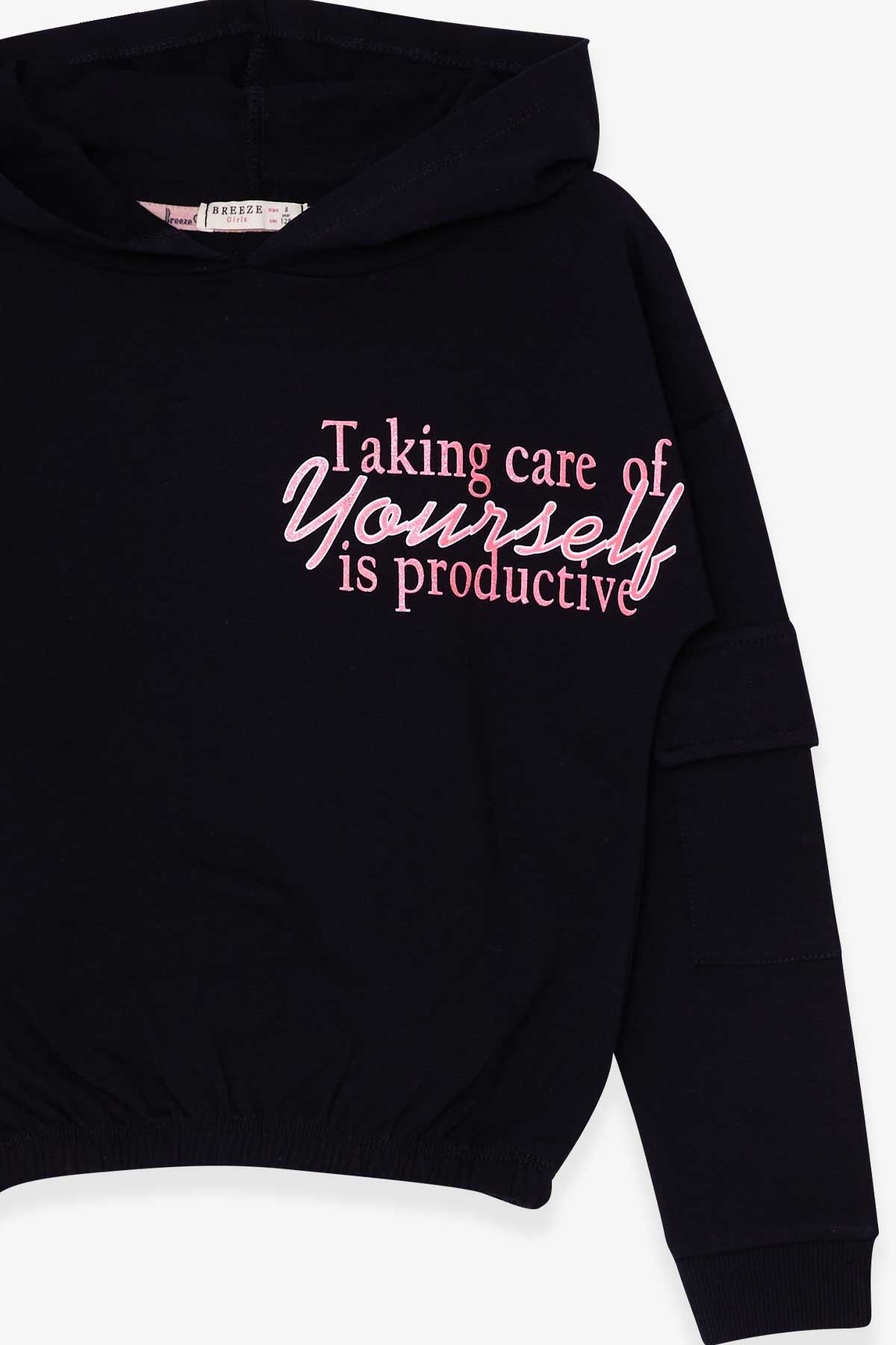 Breeze Girl s Tracksuit Set with Text Printed Cargo Pocket Age 8