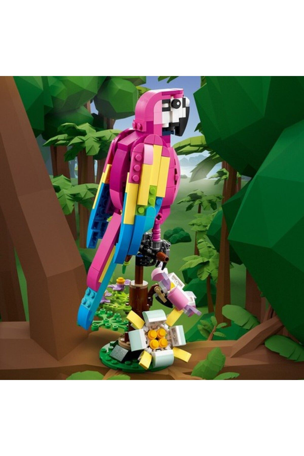 Оригинальный конструктор LEGO Creator Exotic Pink Parrot 31144 - Попугай,  рыбка и лягушка M для детей в возрасте от 7 лет и старше | AliExpress