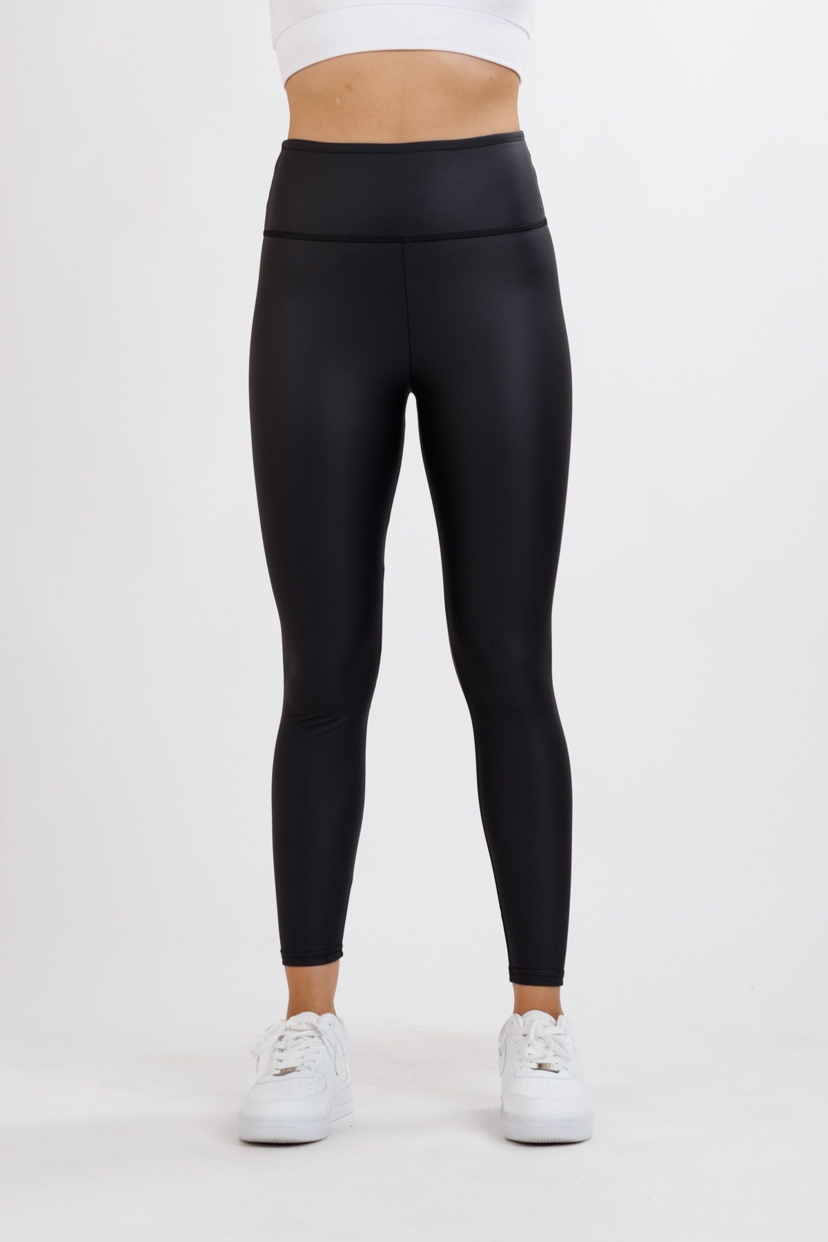 Ecrou Women s Recovery Matte Black Leather Leggings Trendyol