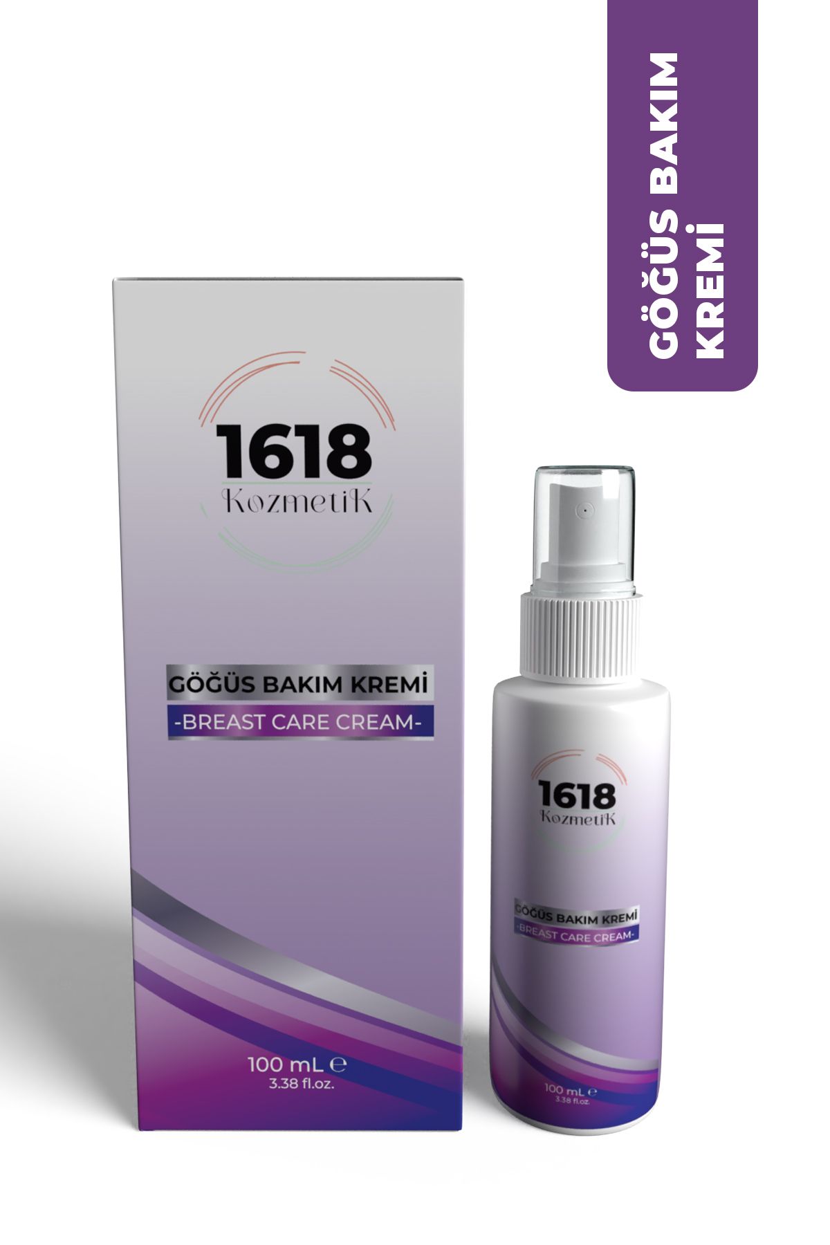 1618 Kozmetik Göğüs Dolgunlaştıcı ve Sarkıklık Giderici Bakım Kremi 100 ML