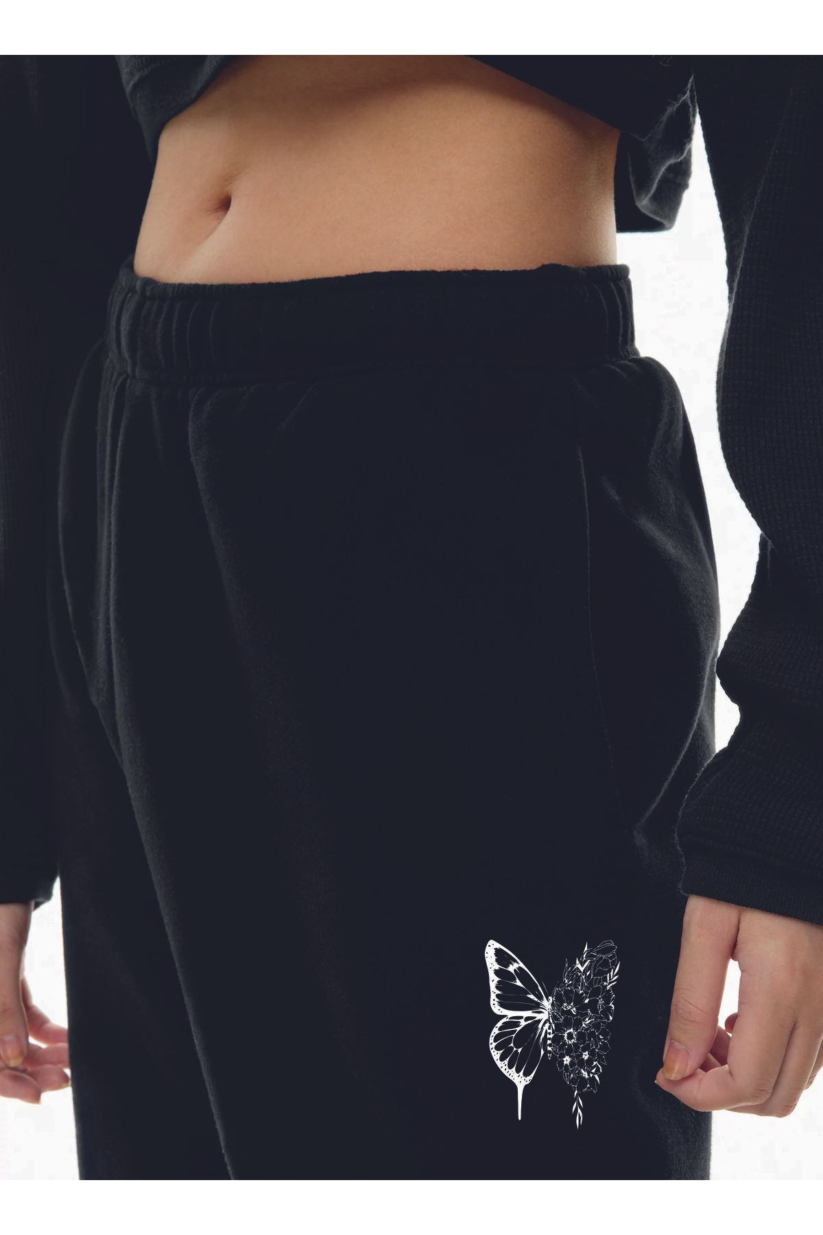 Rhinestone flame sales sweatpants