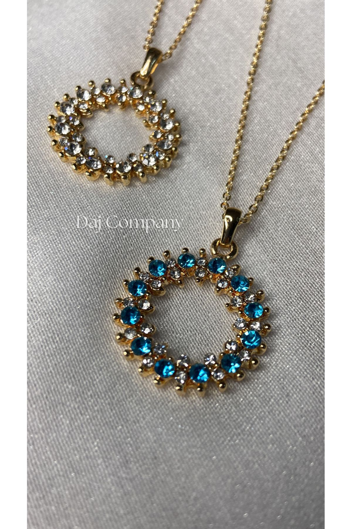 Daj Company Steel Necklace Blue Stylish night Trendyol