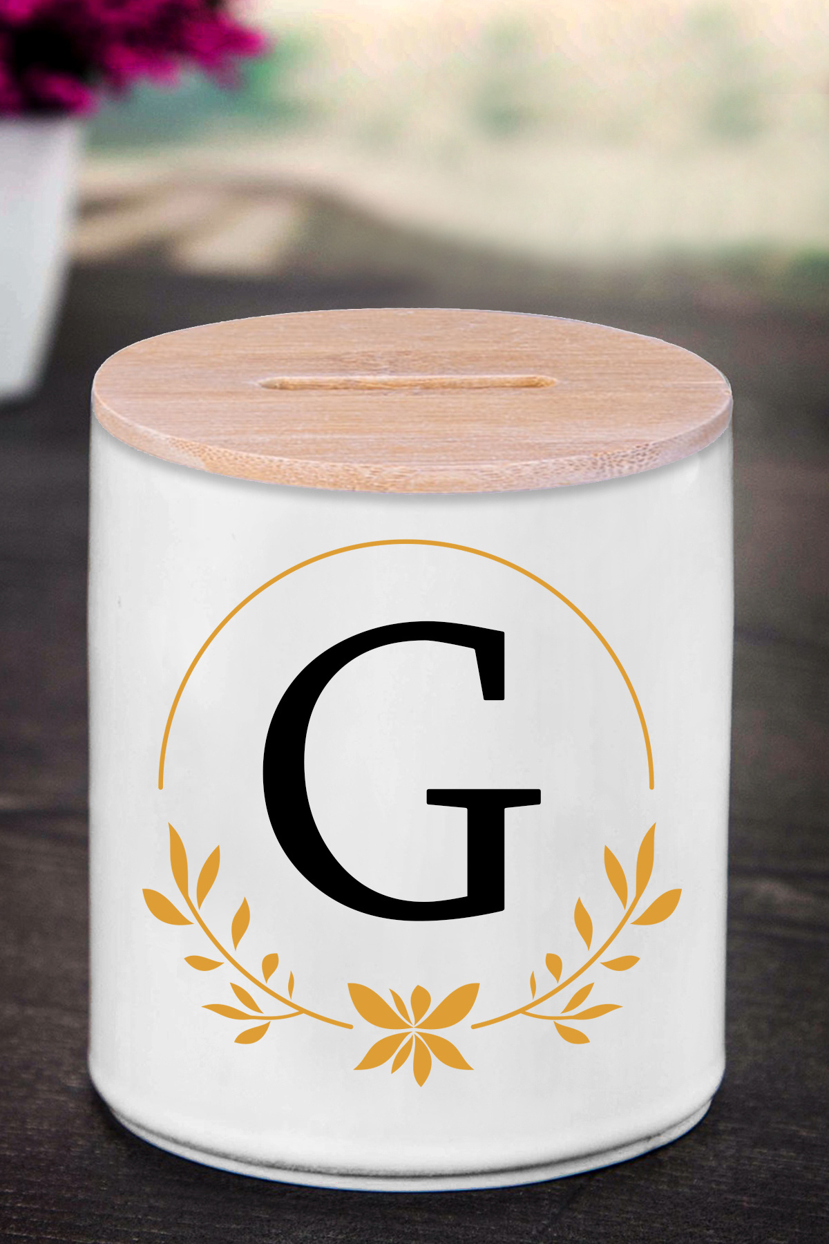 Bytwo Pușculiță Cu Litera G (ceramica) - Coroana G - K133 - One Size