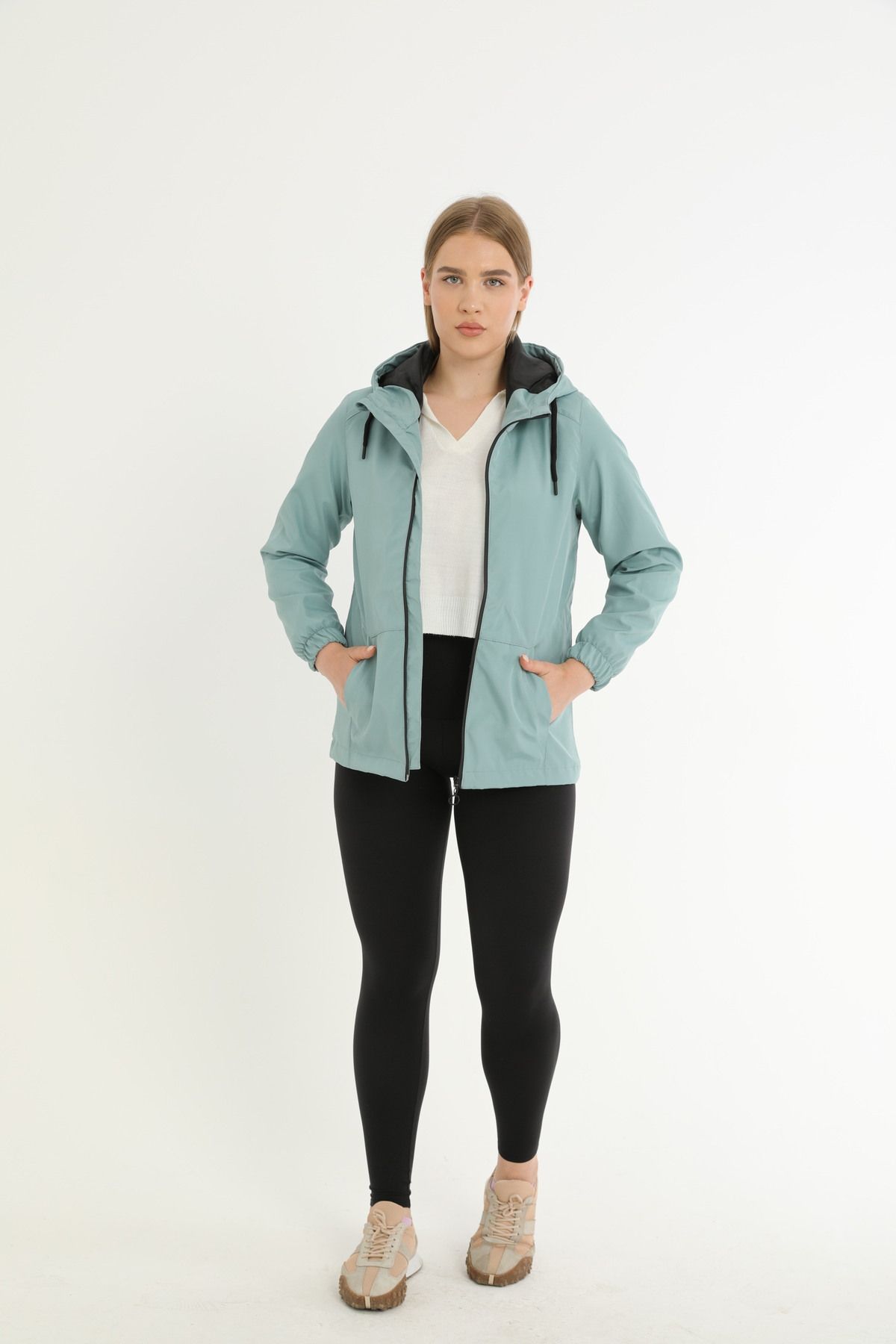 Mint green windbreaker shop
