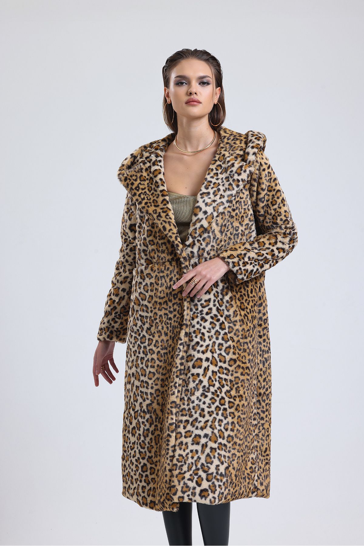 TWILLS Coat leopard print lined down coat coat women TWILLS Trendyol