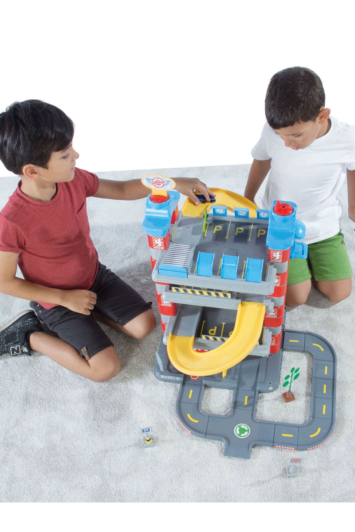 YILDIRIM OYUNCAK-4-Storey Large Parking Garage Set - Garage Set with Elevator Feature 2