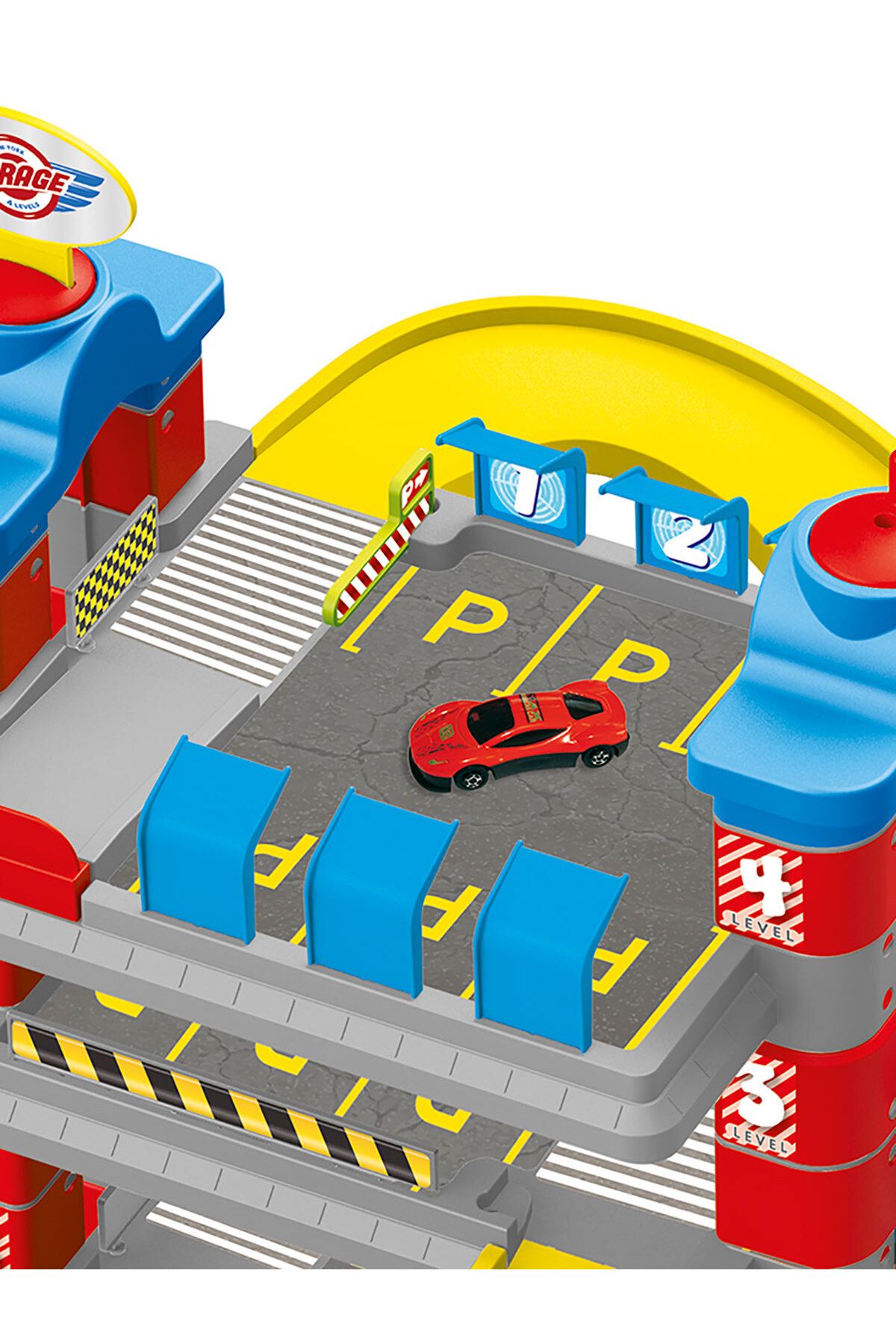 YILDIRIM OYUNCAK-4-Storey Large Parking Garage Set - Garage Set with Elevator Feature 7