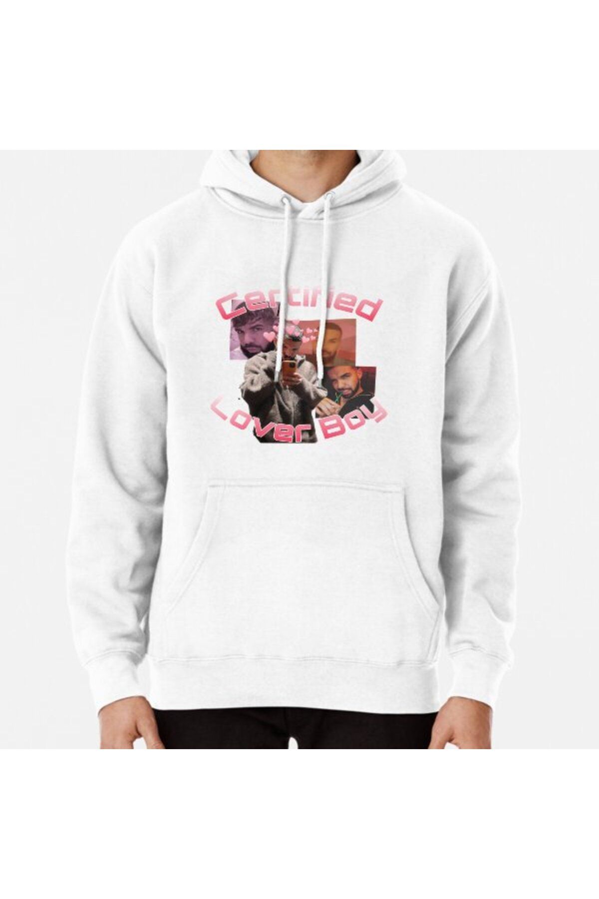ZOKAWEAR Certified Lover Boy BBL Drake White Hooded Sweatshirt