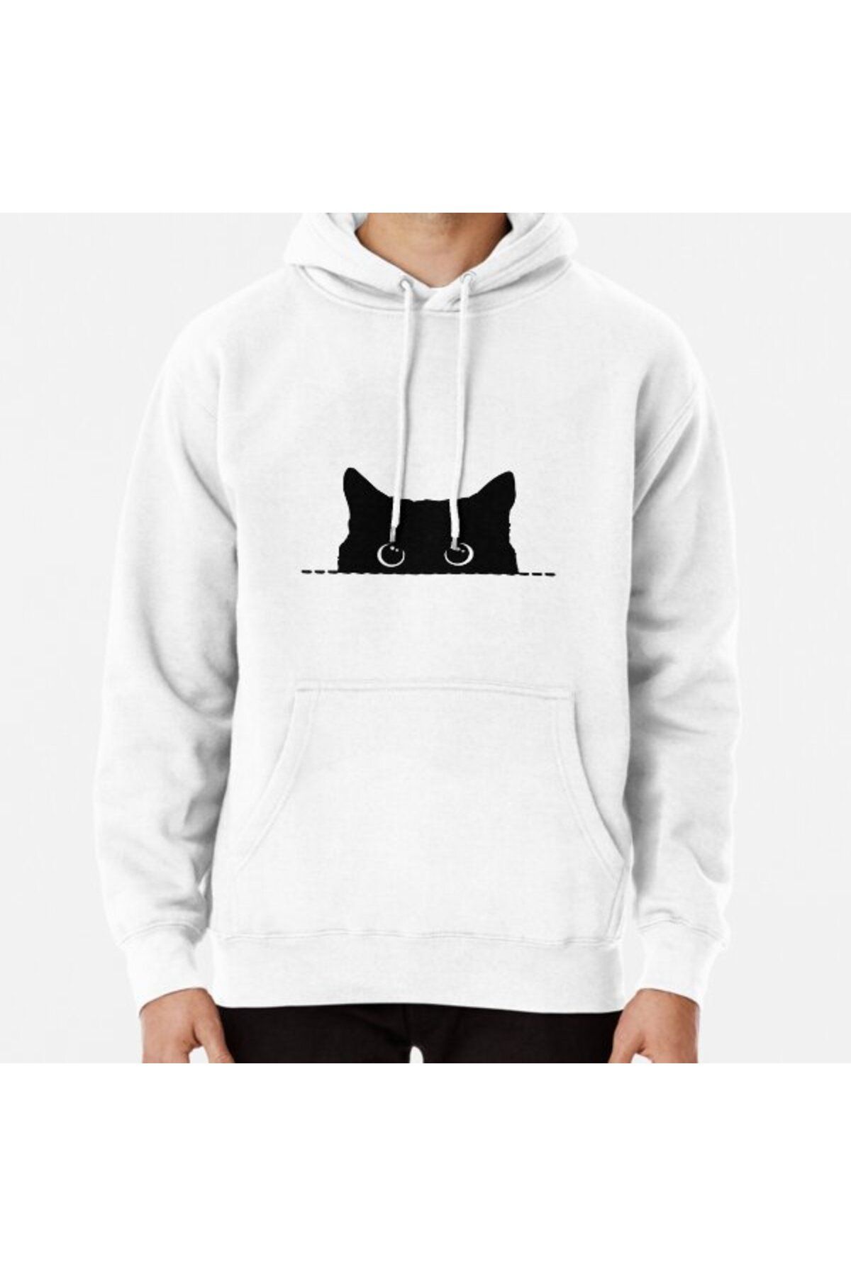 Peeking cat clearance hoodie