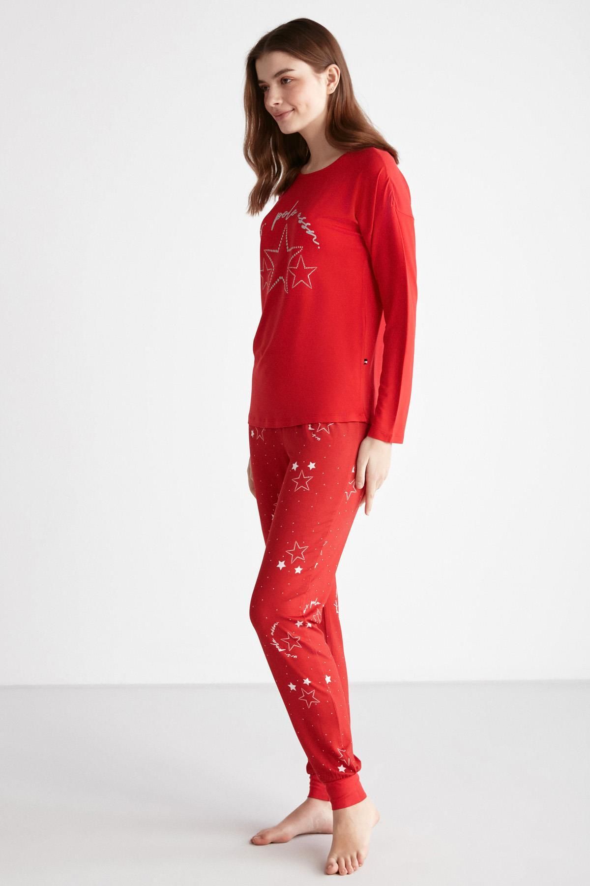 U.S. Polo Assn. 100 Cotton Star Printed Combed Cotton Pajama Set