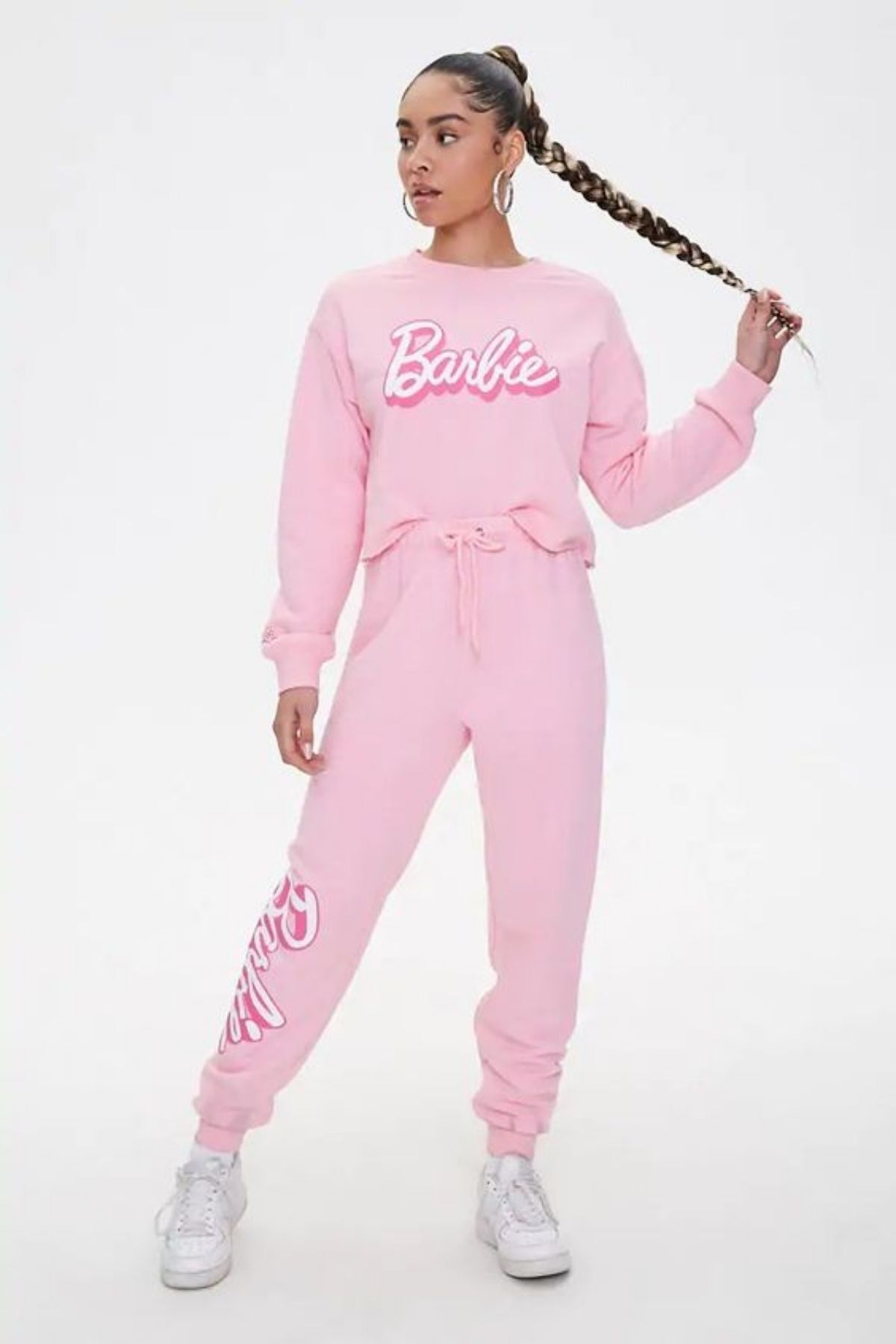 C C OKULCUNUZ Barbie Powder Pink Three Thread 3 Thread Plus Size