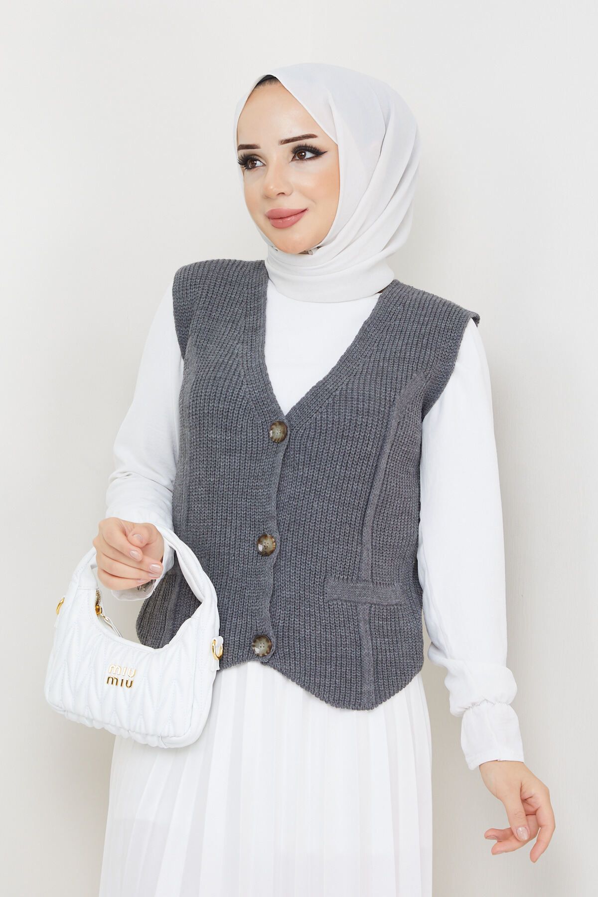 Womens sweater vest with pockets cheap