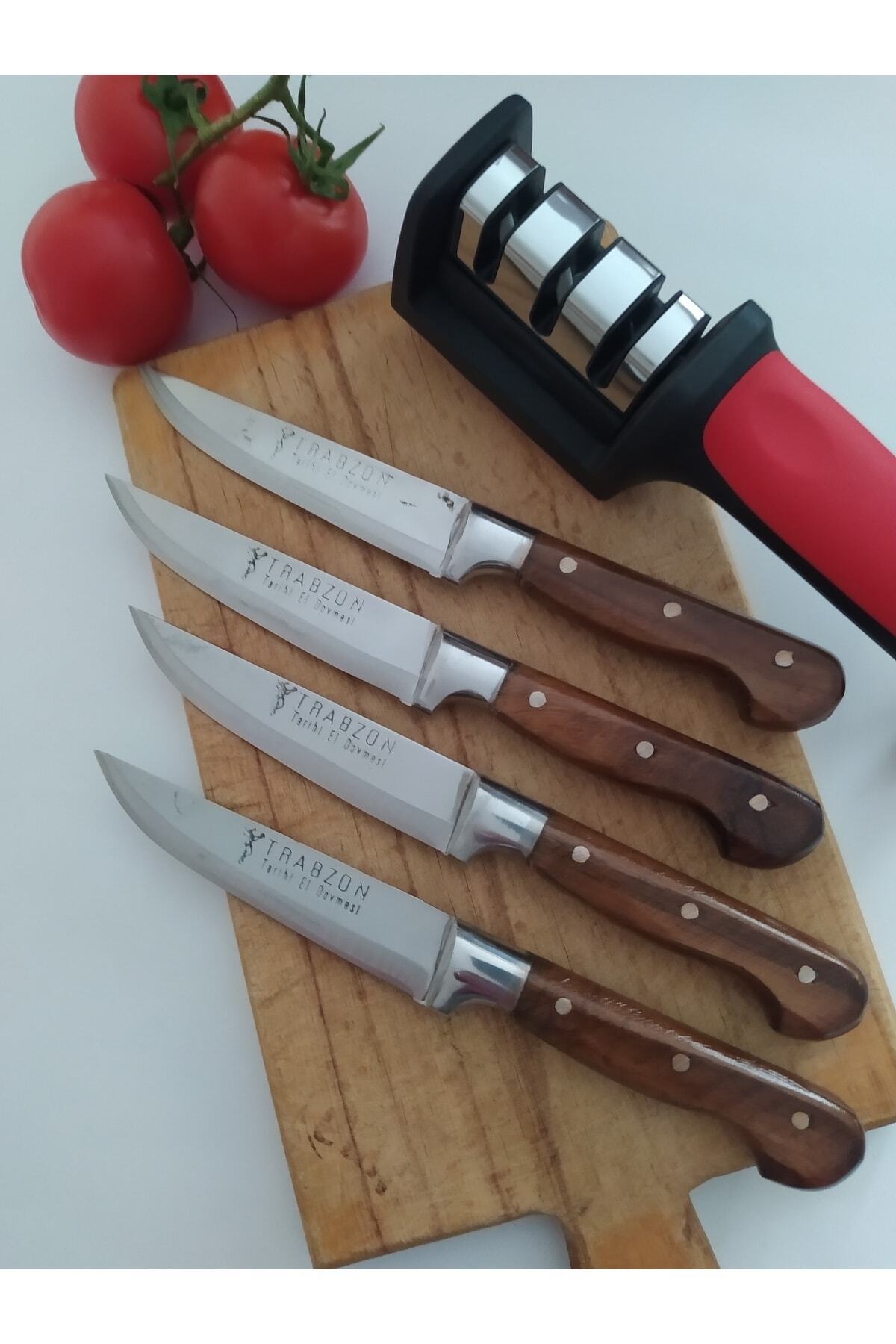 TRABZON Bıçak Mutfak Sebze Et Ekmek Bıçak Bıçak Bileme 5 Bıçak Bileyici ...