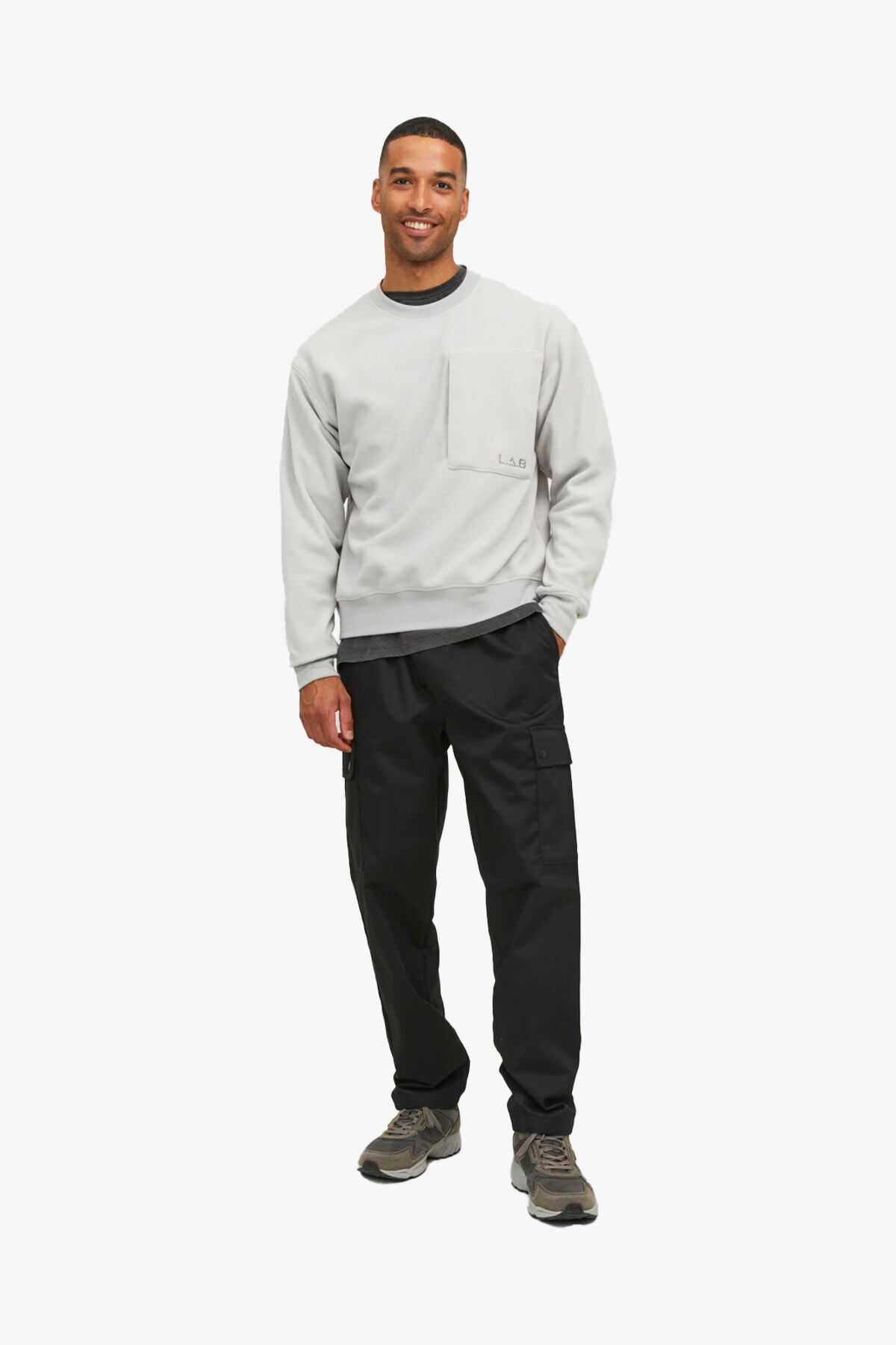 سویشرت جک اند جونز 12241523-Grey