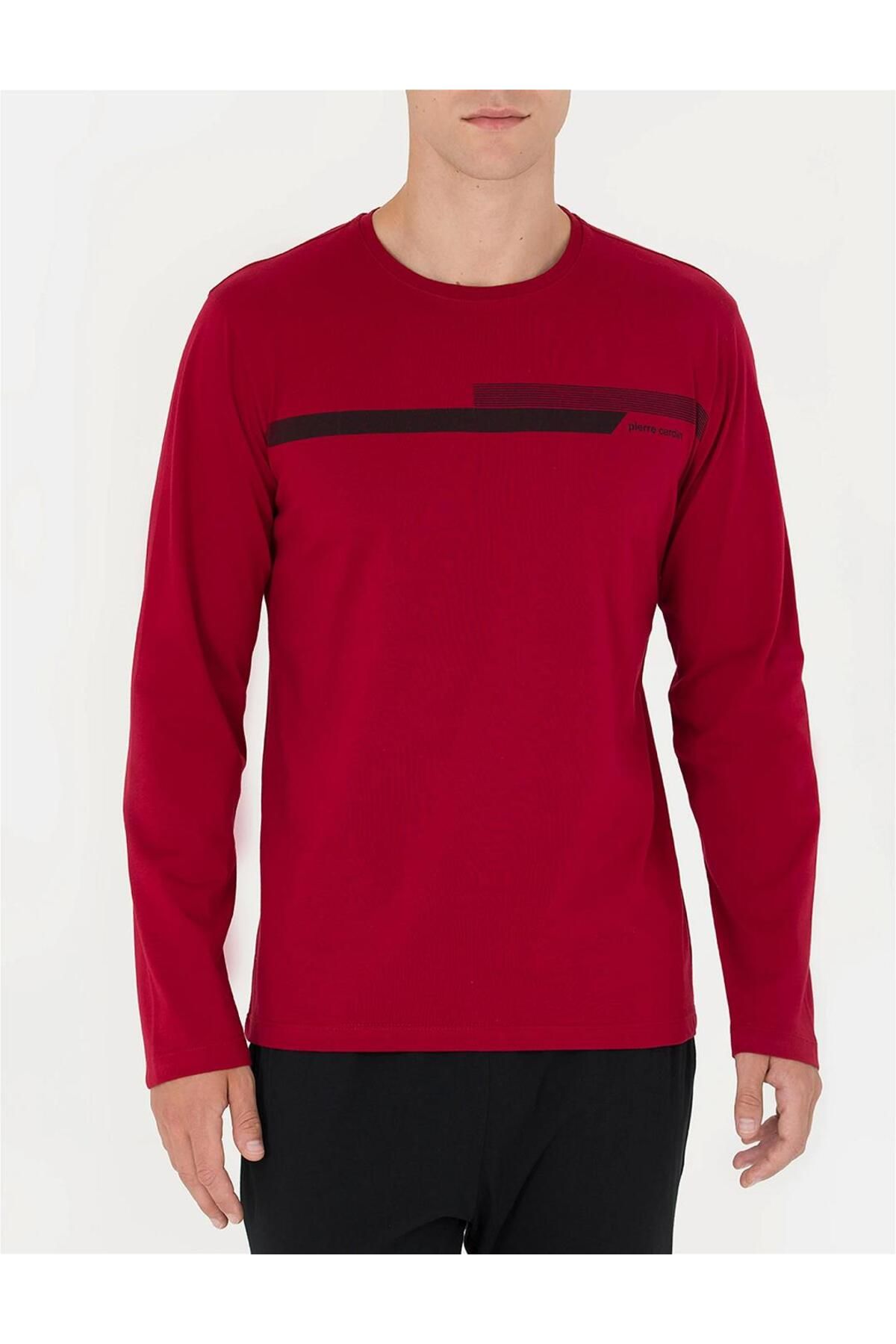 ست پیژامه قرمز مردانه لباس خواب CARDIN 6036 Pierre Cardin