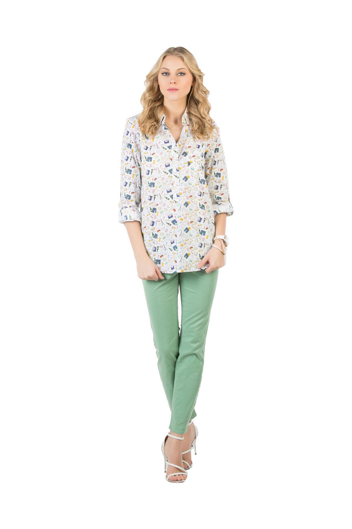 Colin's-Slim Fit Skinny Leg Low Waist Light Blue Women's Trousers Cl1014518 3
