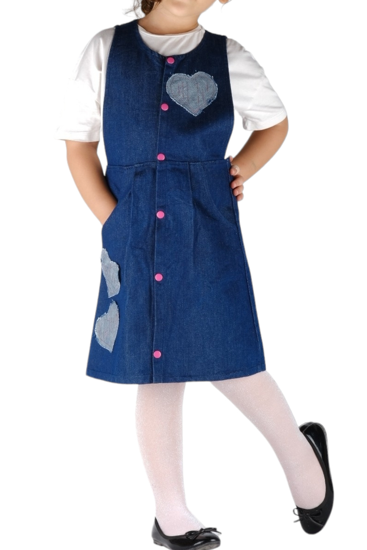 Zesku Dress Kız çocuk Jile Kot Elbise 4/6 Yaş fotoğrafı 2 (önizleme)