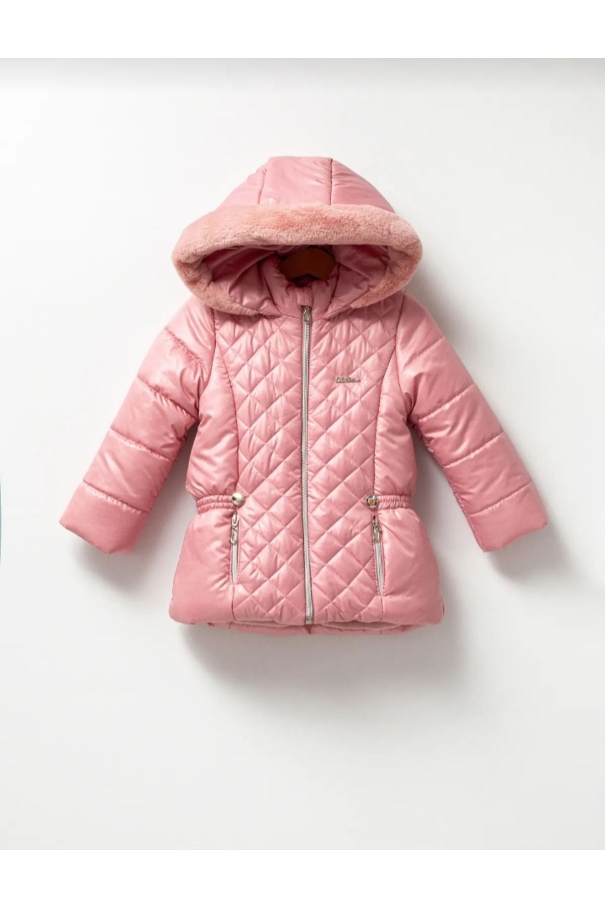 Girls fleece lined down jacket top