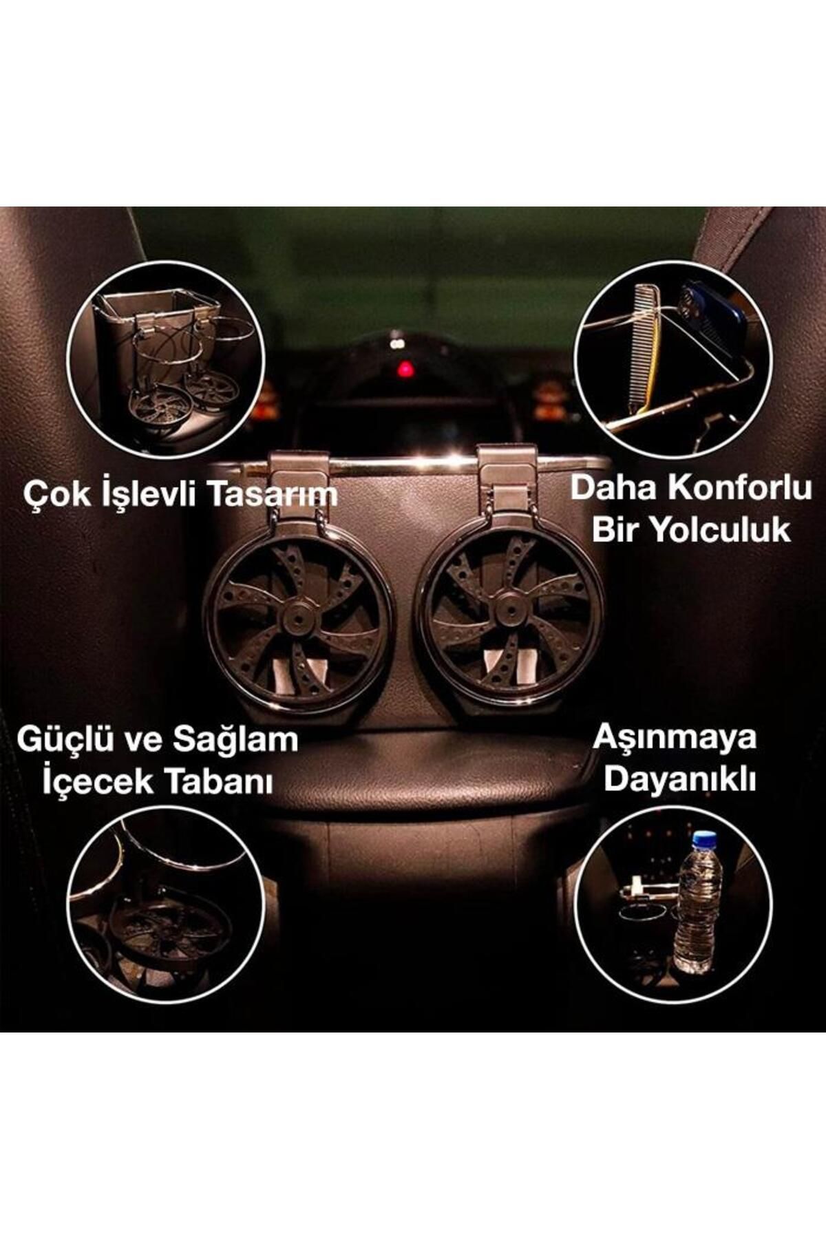 coofbe-منظم سيارة متعدد الأغراض ومنشفة ومسند ذراع للسيارة وحدة تحكم متعددة الأغراض 2